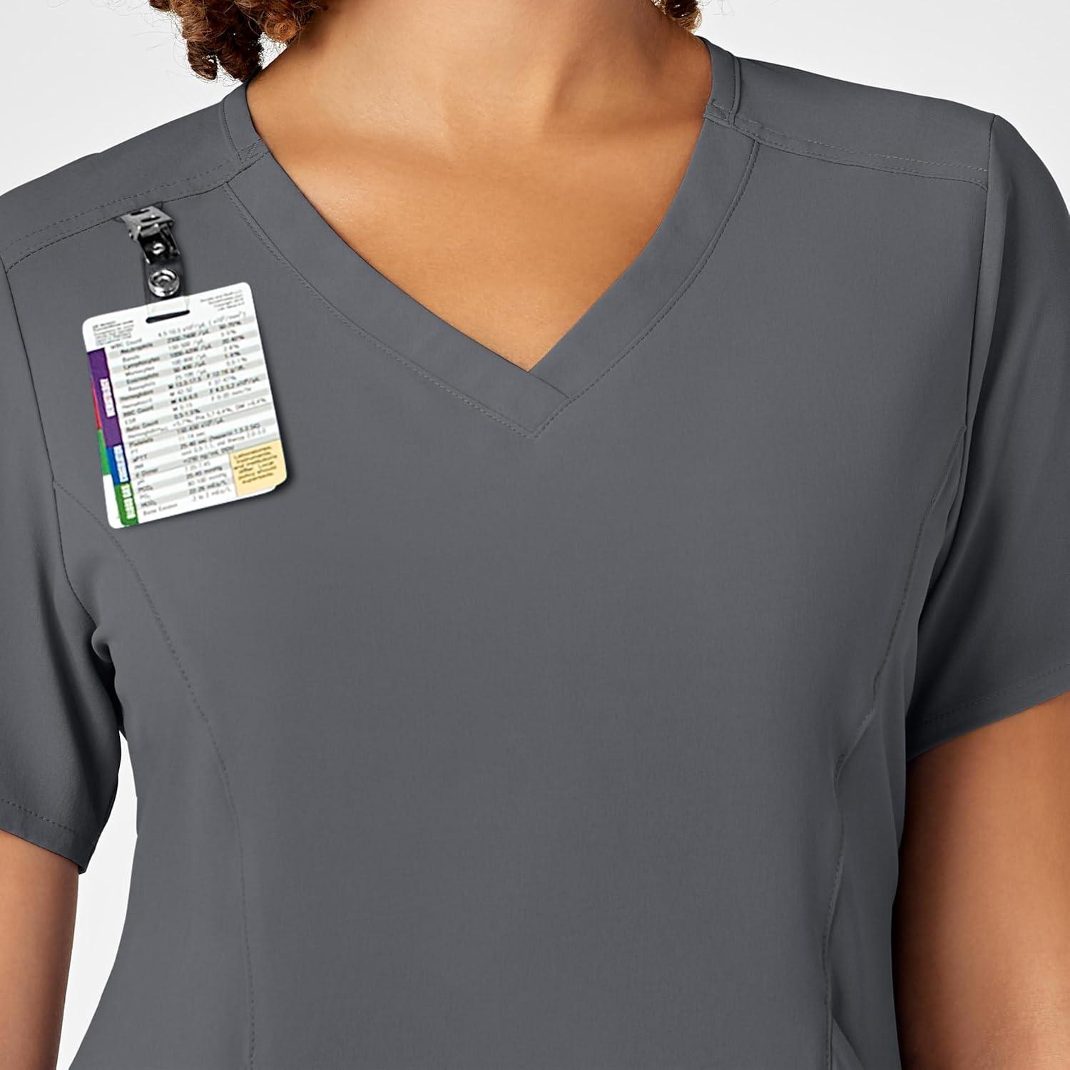 WonderWink Mens Women’s V-Neck Scrub Top(Pewter)