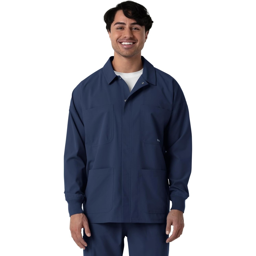 WINK Boundless Men’s Warm Up Scrub Jacket(Navy)
