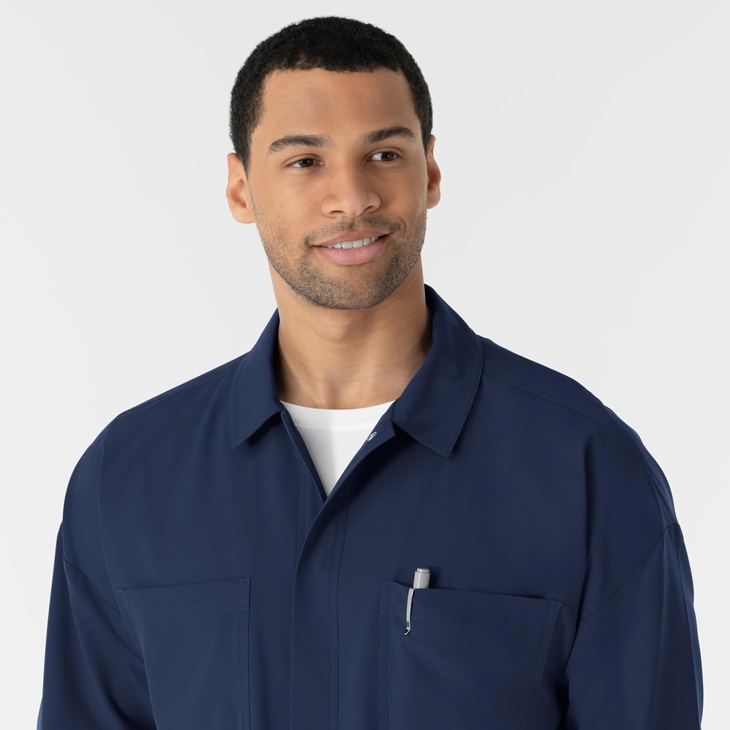 WINK Boundless Men’s Warm Up Scrub Jacket(Navy)