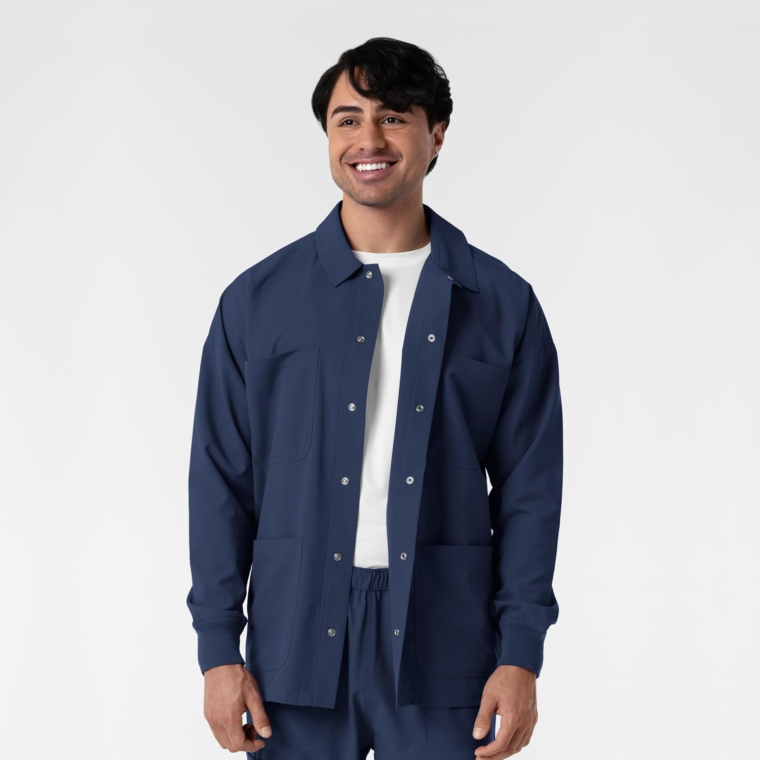 WINK Boundless Men’s Warm Up Scrub Jacket(Navy)