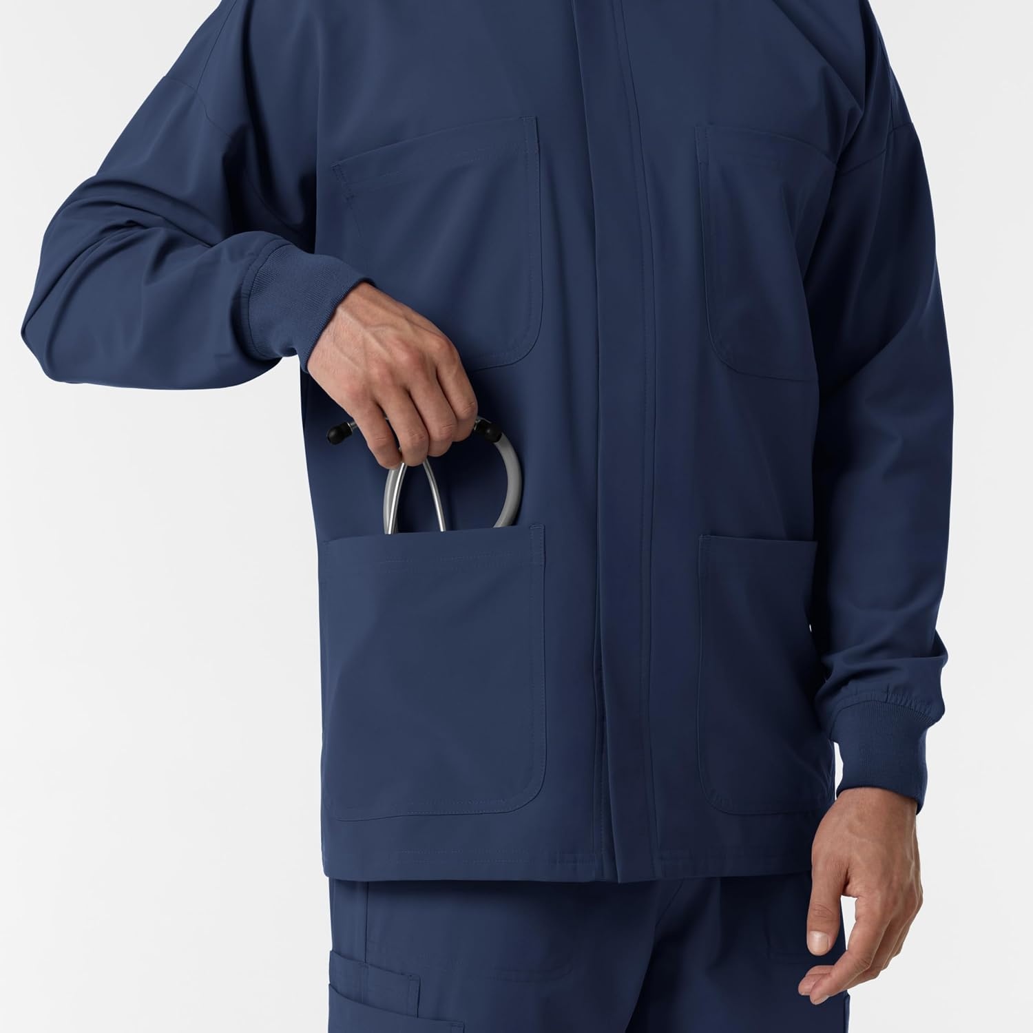 WINK Boundless Men’s Warm Up Scrub Jacket(Navy)