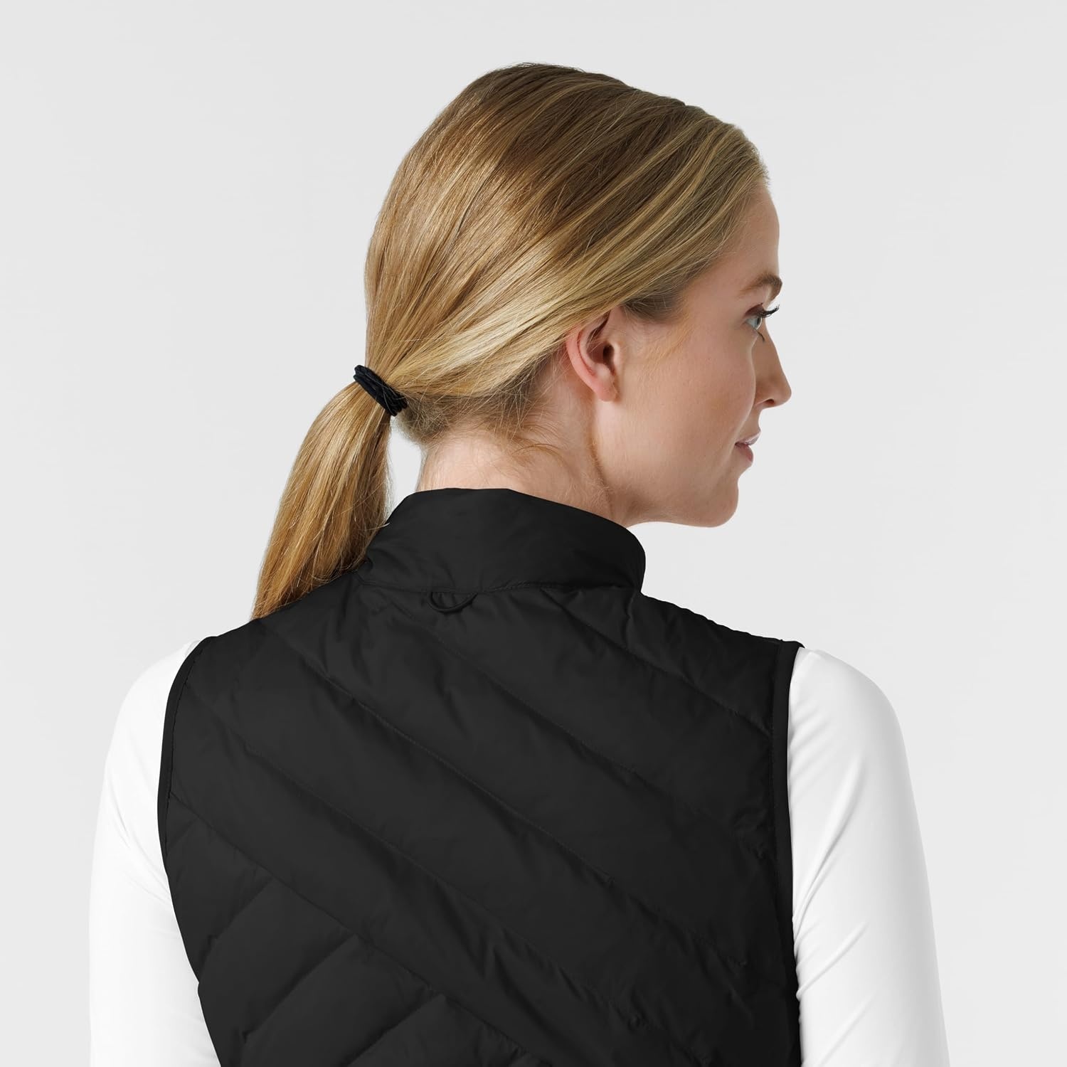 WINK Layers Women’s Quilted Scrub Vest(Black)