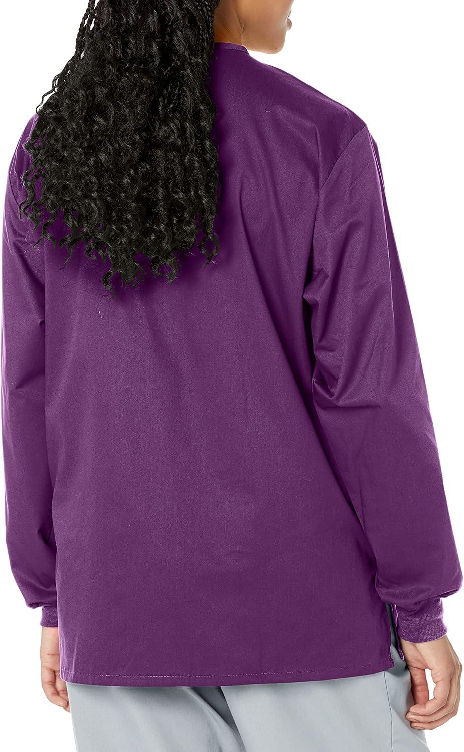 WonderWink womens Snap Front Jacket(Eggplant)