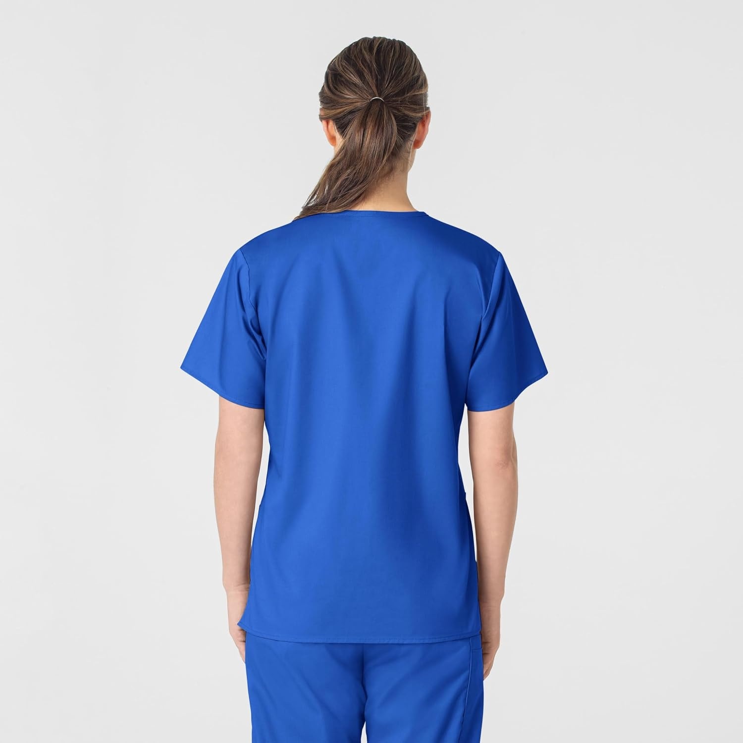 Wink WonderWORK Women’s V-Neck Scrub Top, Royal, XS