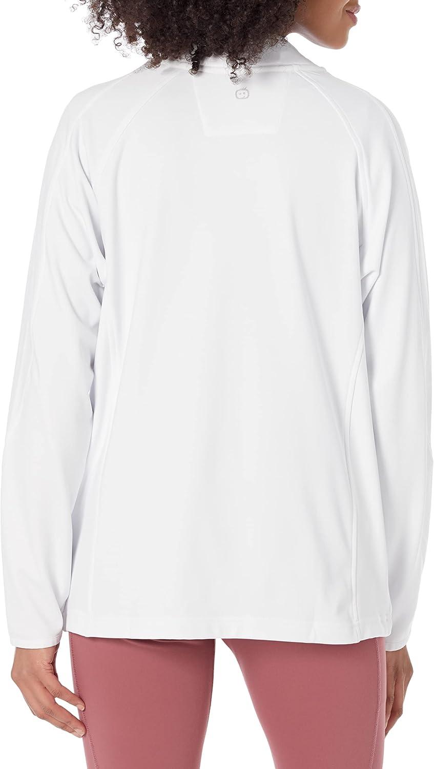 WonderWink womens Fleece Full-zip Jacket(White)