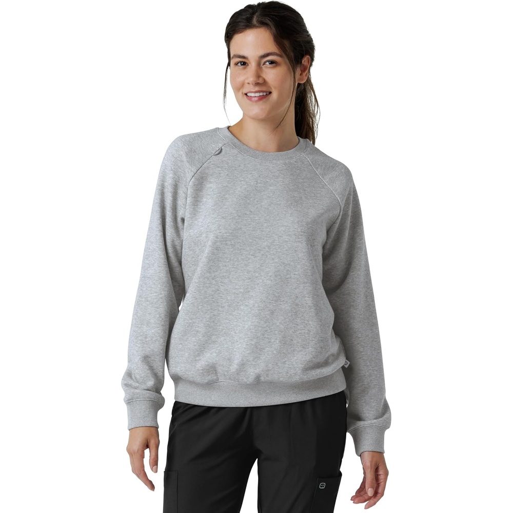 WINK Women’s Women’s Pullover Sweatshirt(Grey Heather)