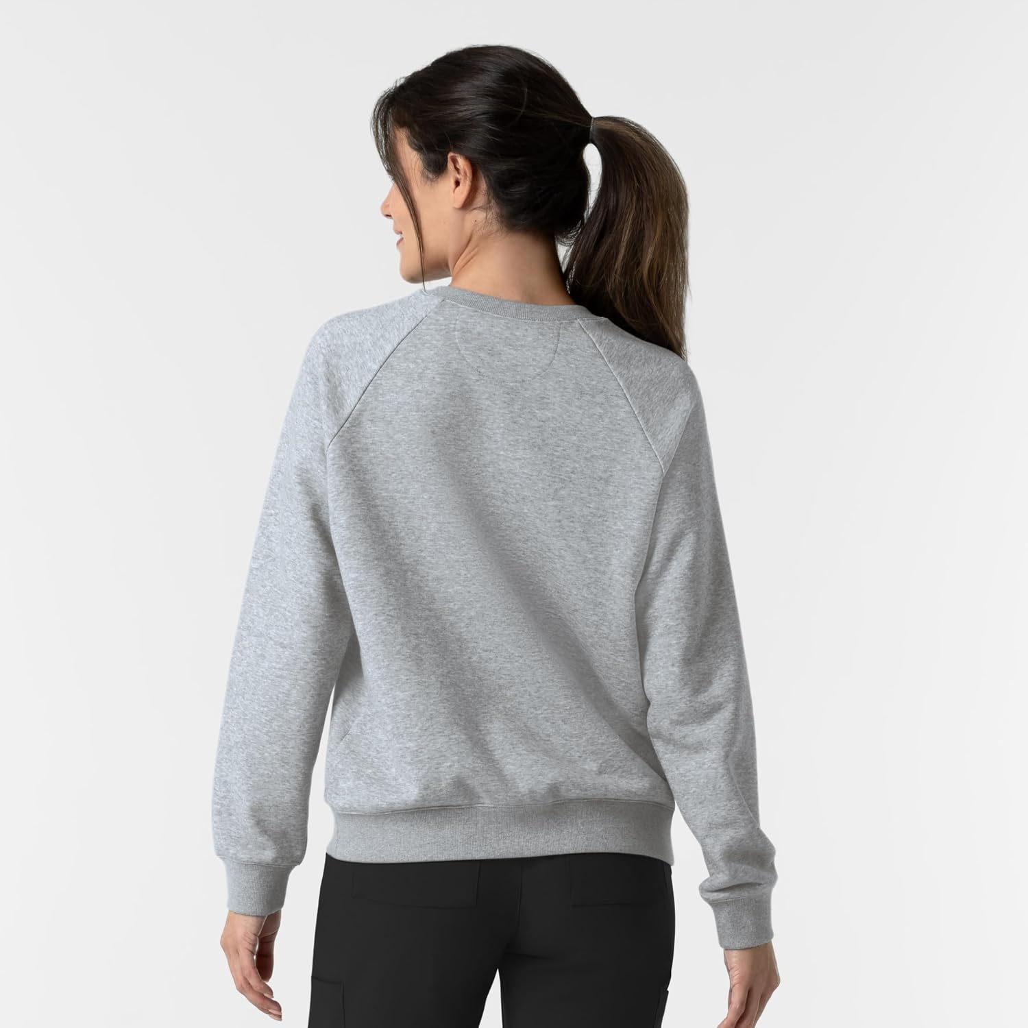 WINK Women’s Women’s Pullover Sweatshirt(Grey Heather)