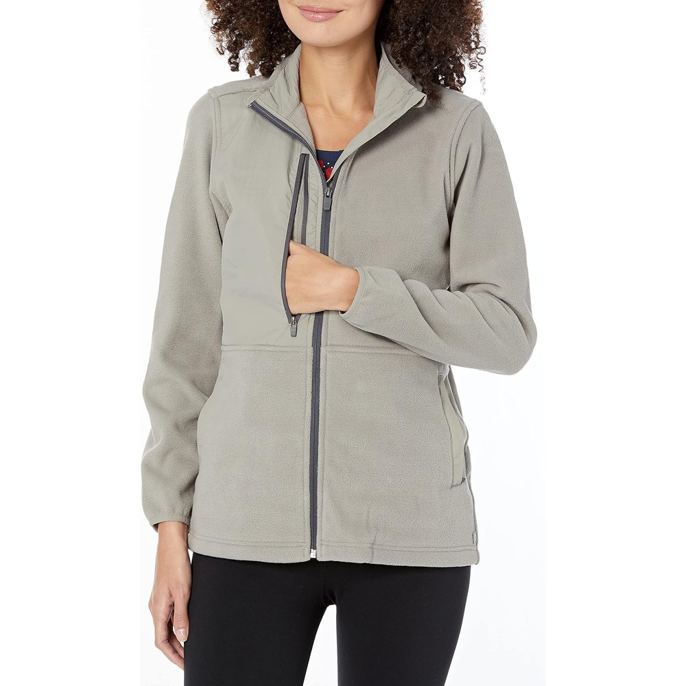 WonderWink Women’s Women’s Micro-fleece Zip Jacket(Taupe)