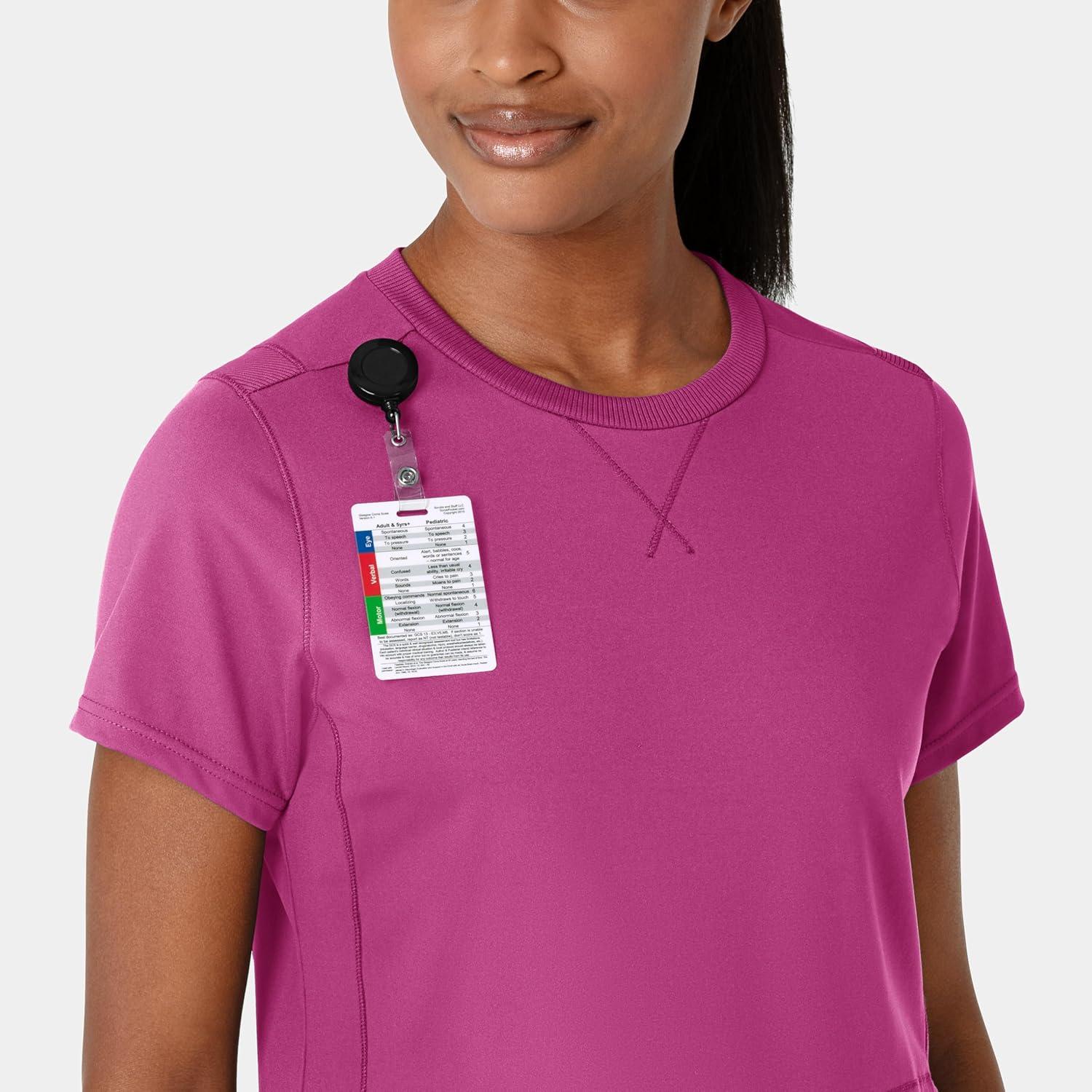 Wink Womens Scrub Top(Raspberry)