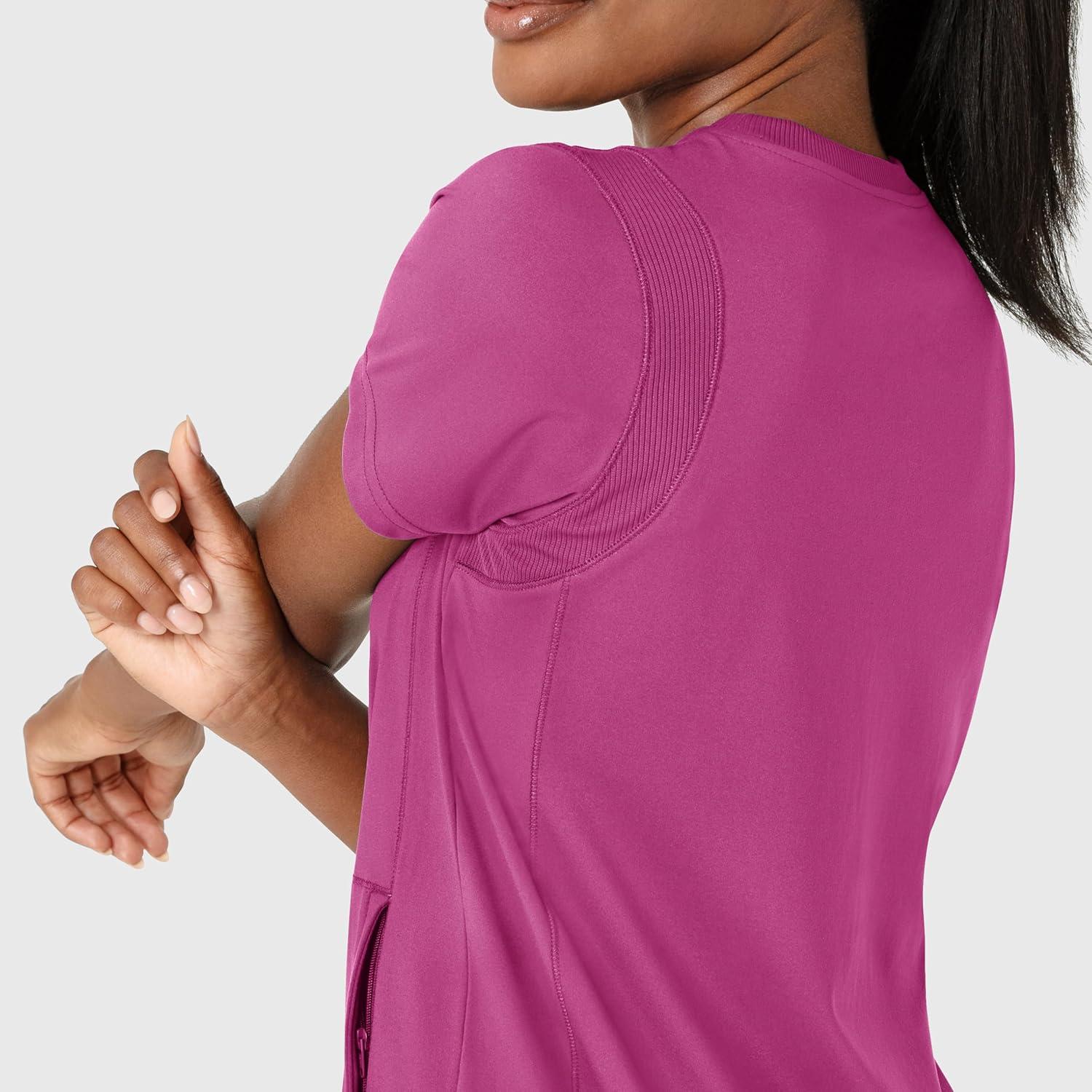Wink Womens Scrub Top(Raspberry)