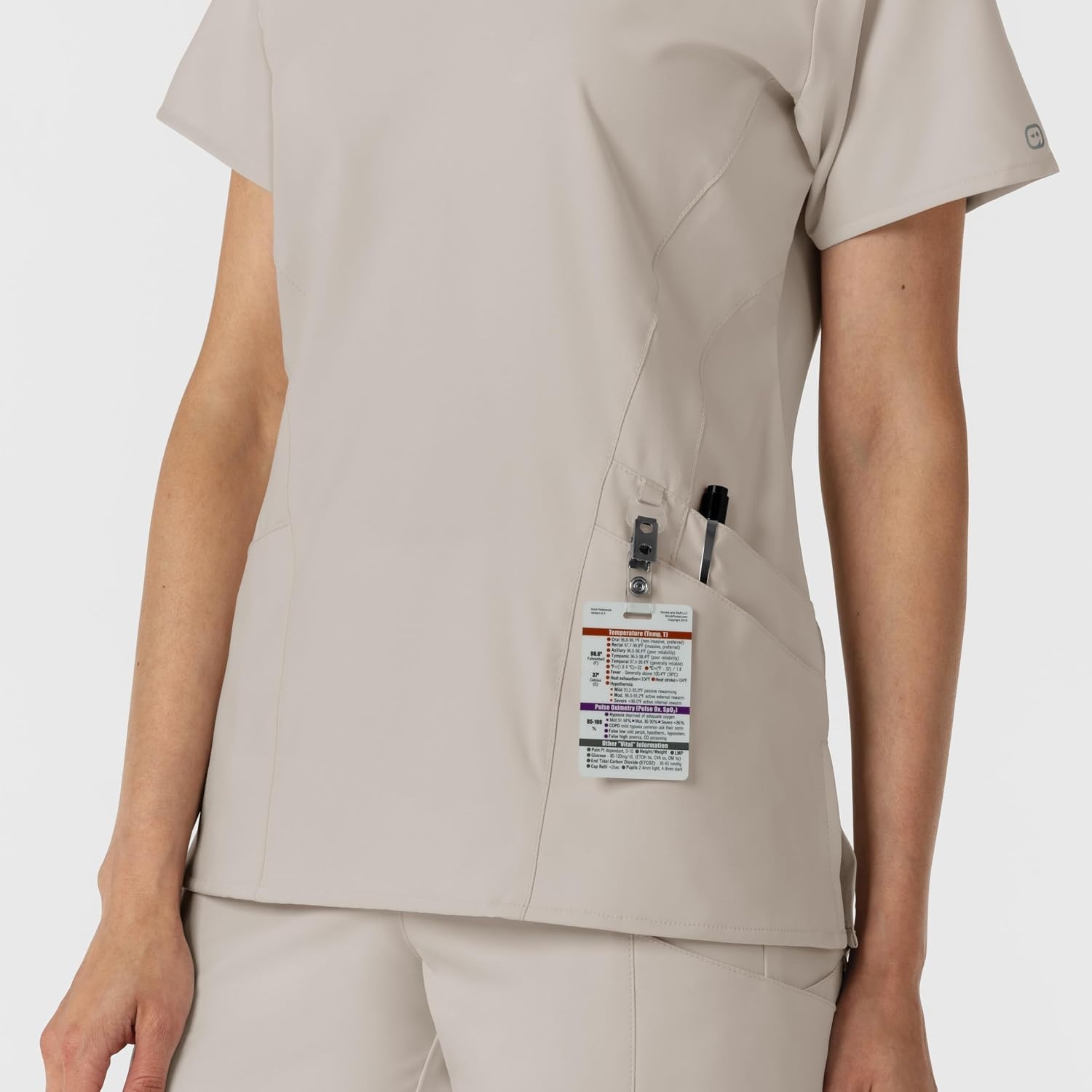 Wink W123 Women’s Stylized V-Neck Scrub Top(Cloud)