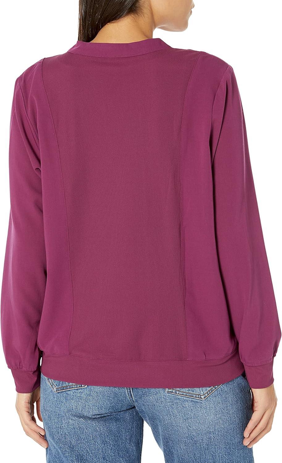 WonderWink womens Bomber Jacket(Wine)