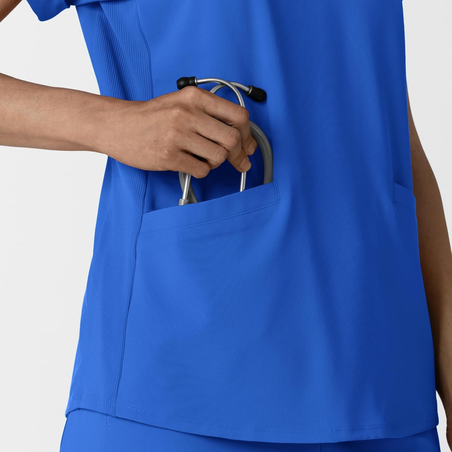 WINK Renew Women’s Flex-n-Reach Collared Scrub Top(Royal)