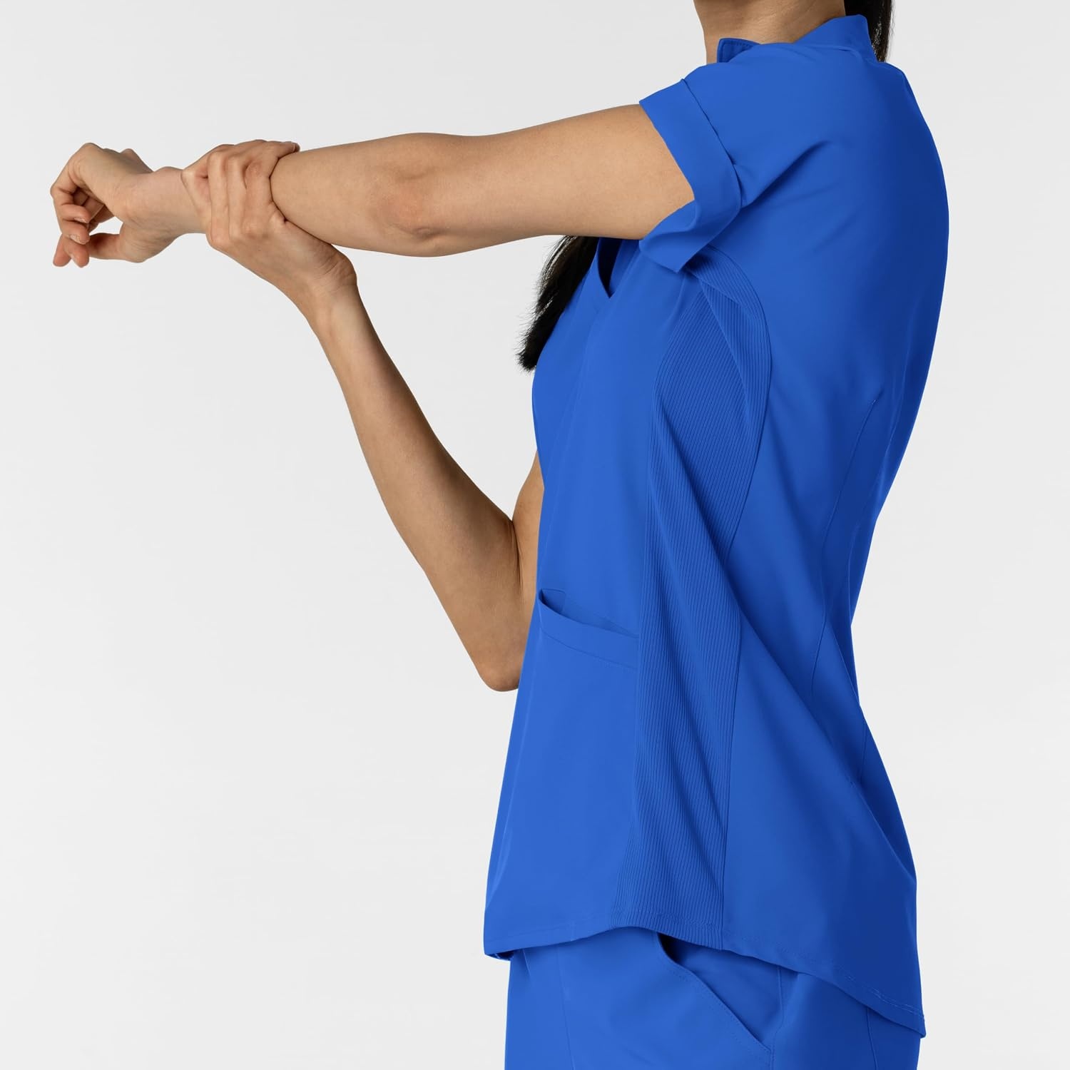 WINK Renew Women’s Flex-n-Reach Collared Scrub Top(Royal)