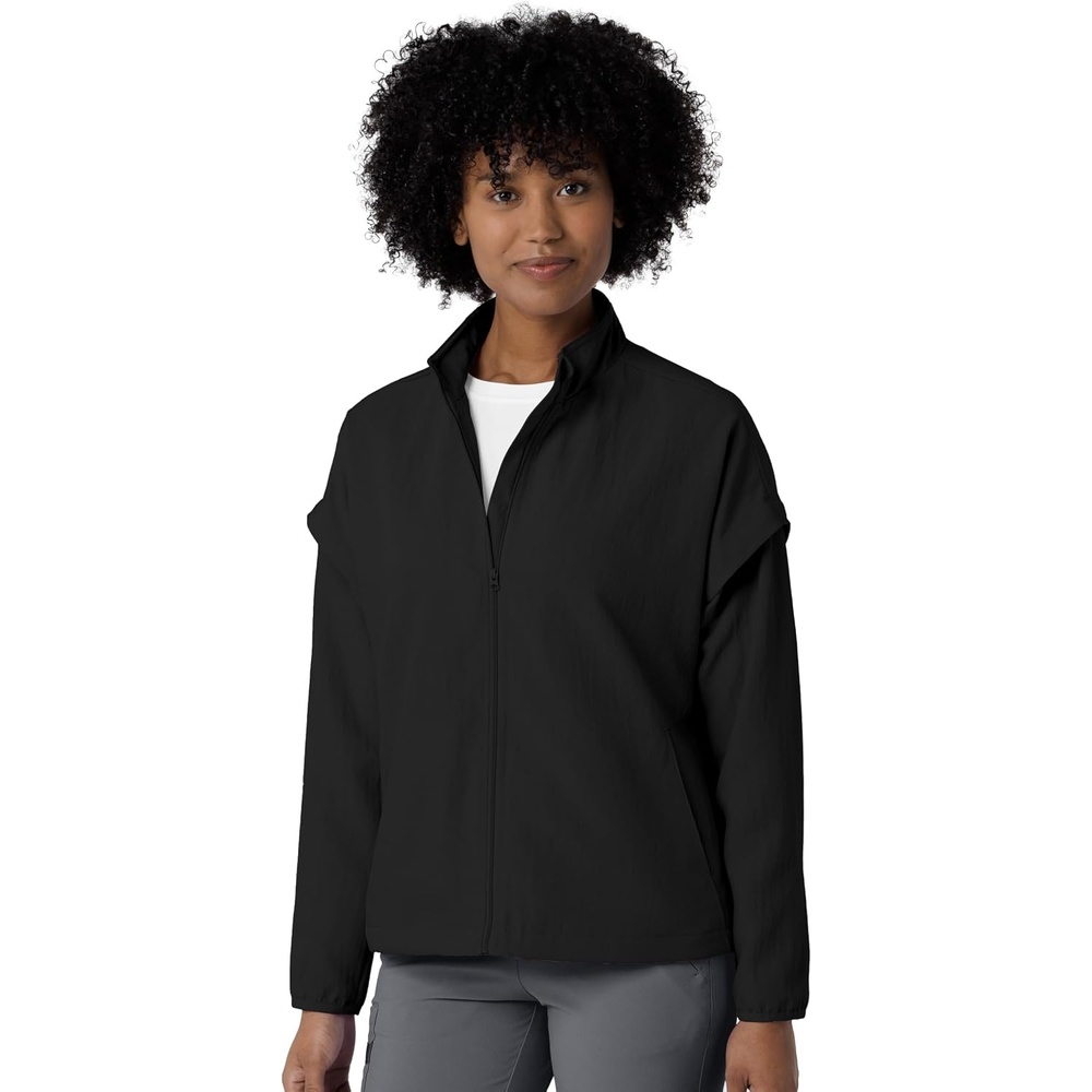 WonderWink Women’s Women’s Breezebreaker Scrub Jacket(Black)