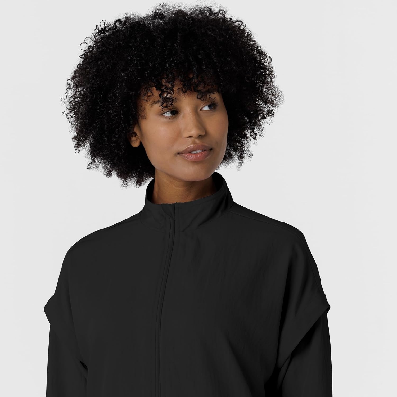 WonderWink Women’s Women’s Breezebreaker Scrub Jacket(Black)