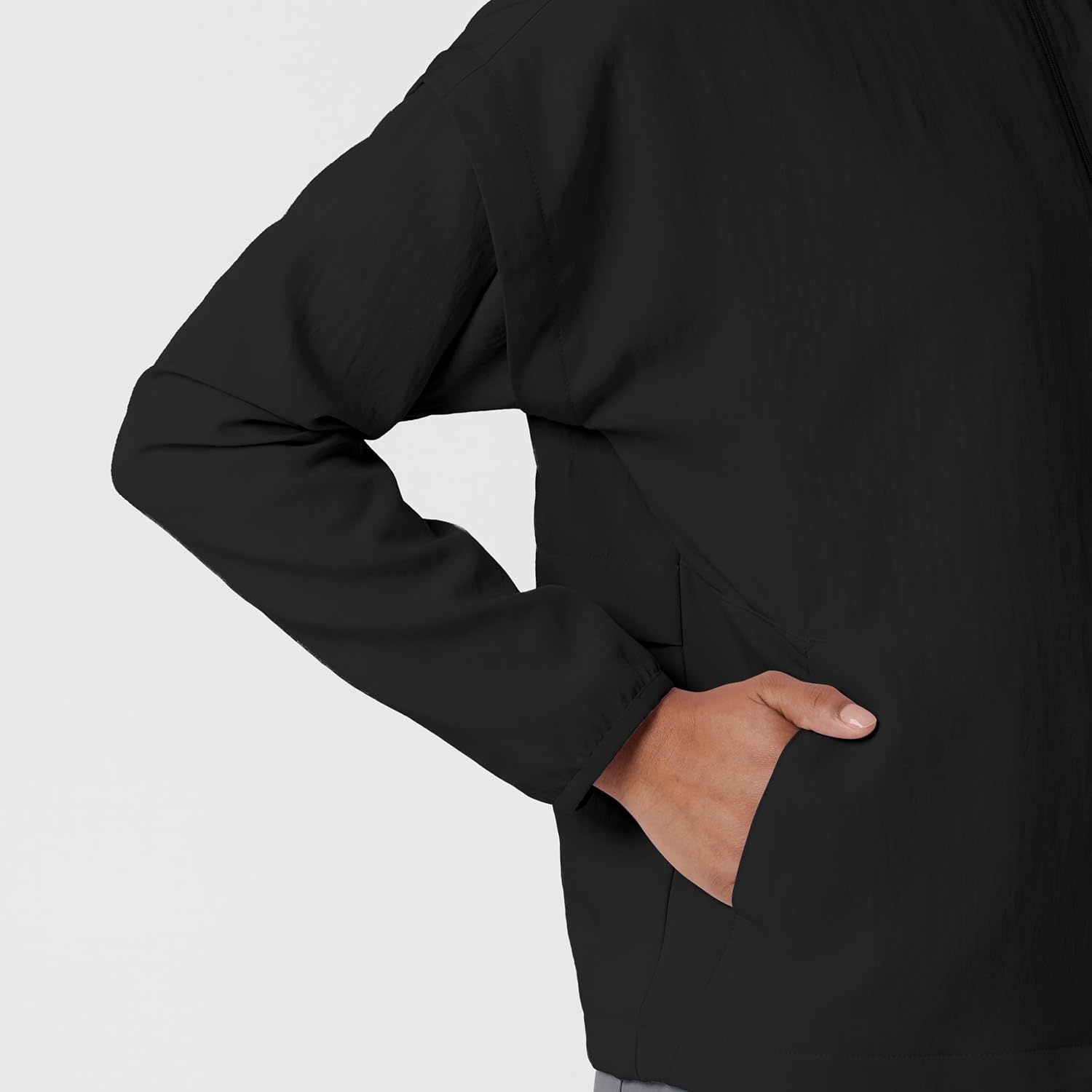 WonderWink Women’s Women’s Breezebreaker Scrub Jacket(Black)