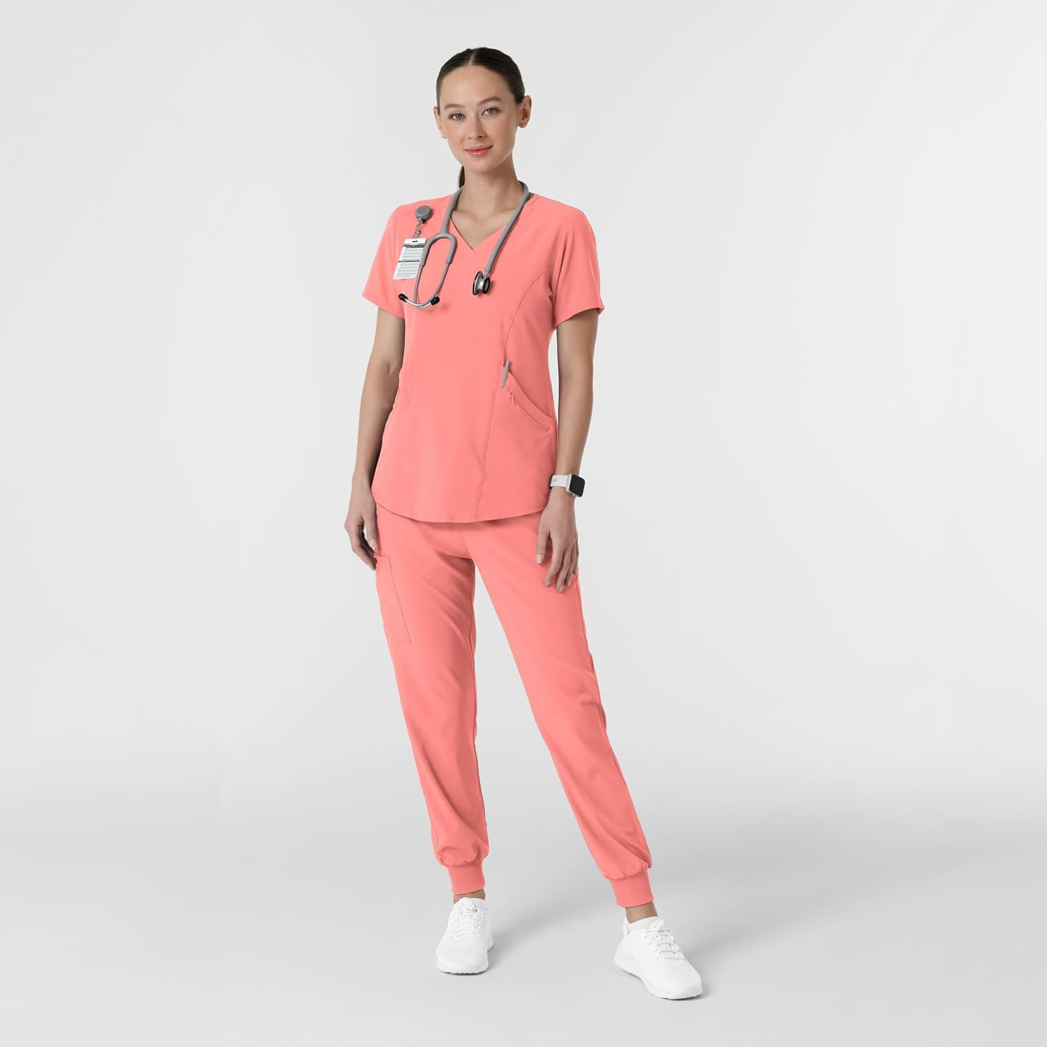 Wink Renew Women’s V-Neck Scrub Top(Paradise Pink)