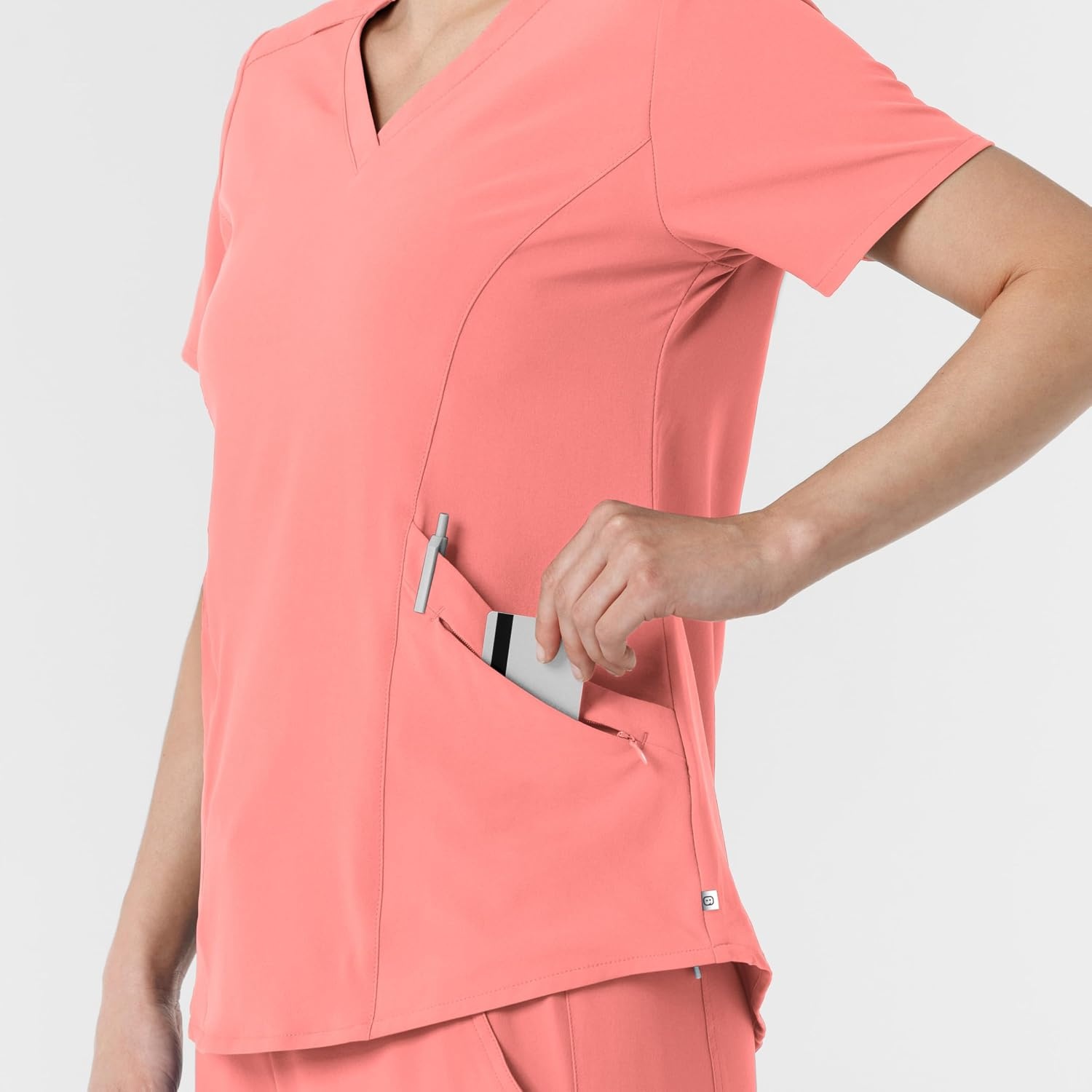 Wink Renew Women’s V-Neck Scrub Top(Paradise Pink)