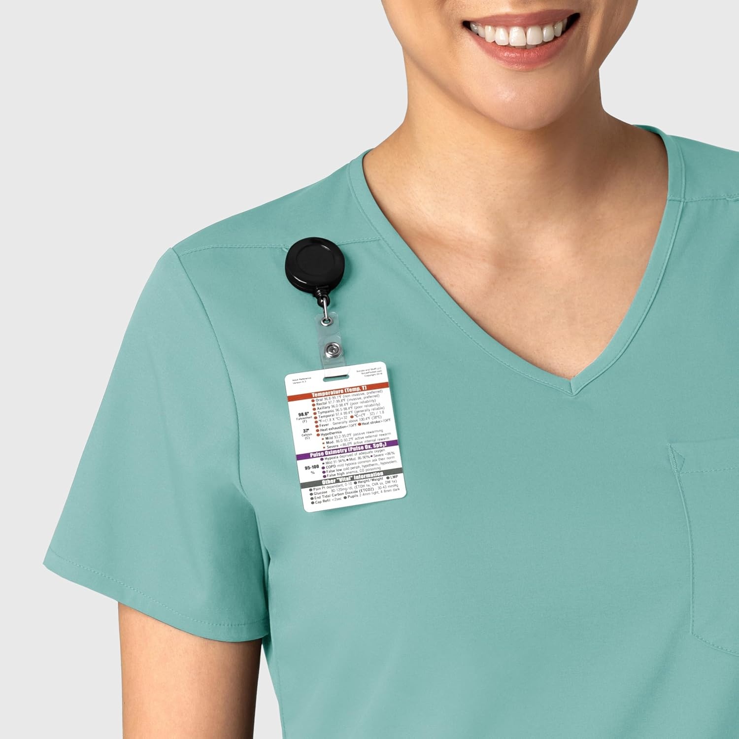 Wink Boundless Women’s Tuck-in Scrub Top(Turquoise)