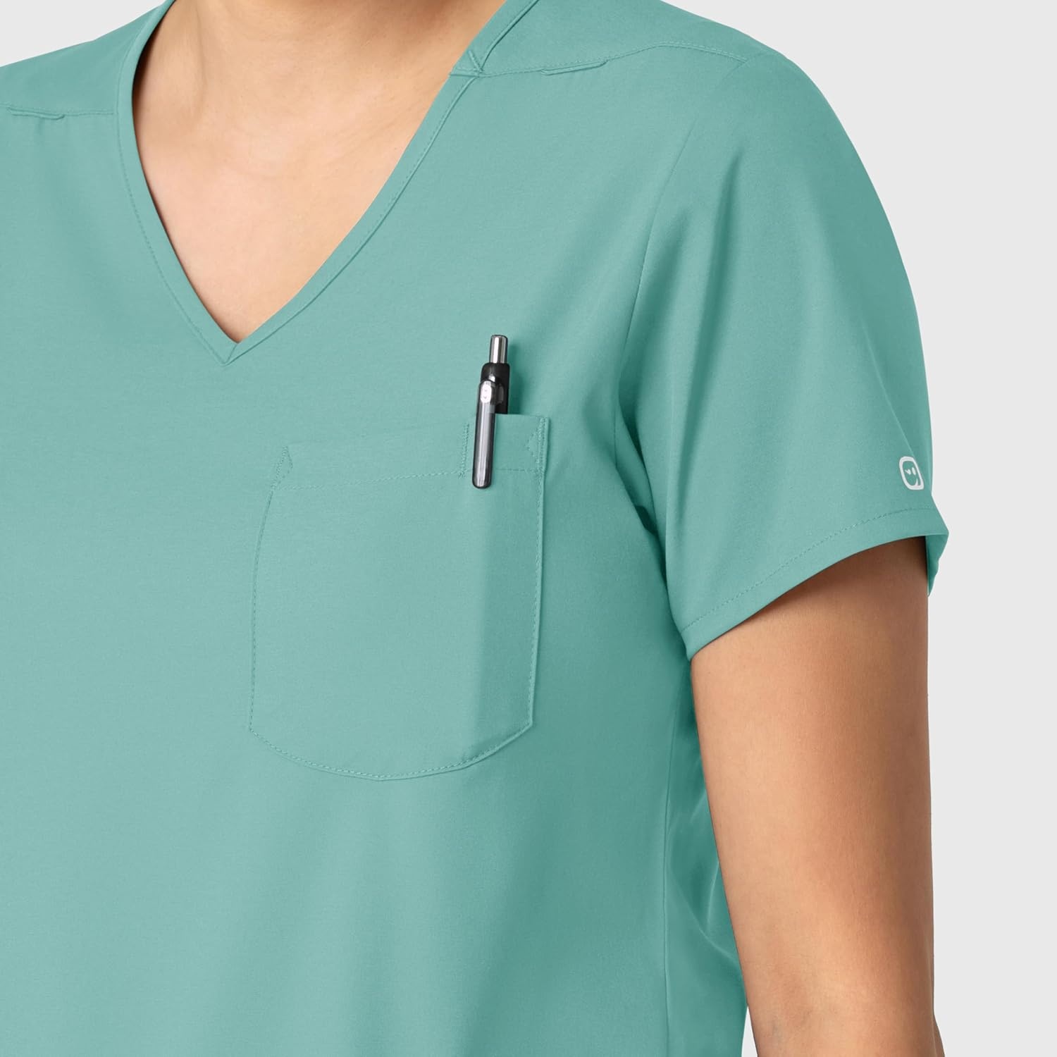 Wink Boundless Women’s Tuck-in Scrub Top(Turquoise)