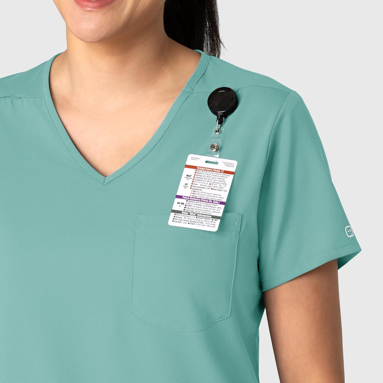 Wink Boundless Women’s Tuck-in Scrub Top(Turquoise)