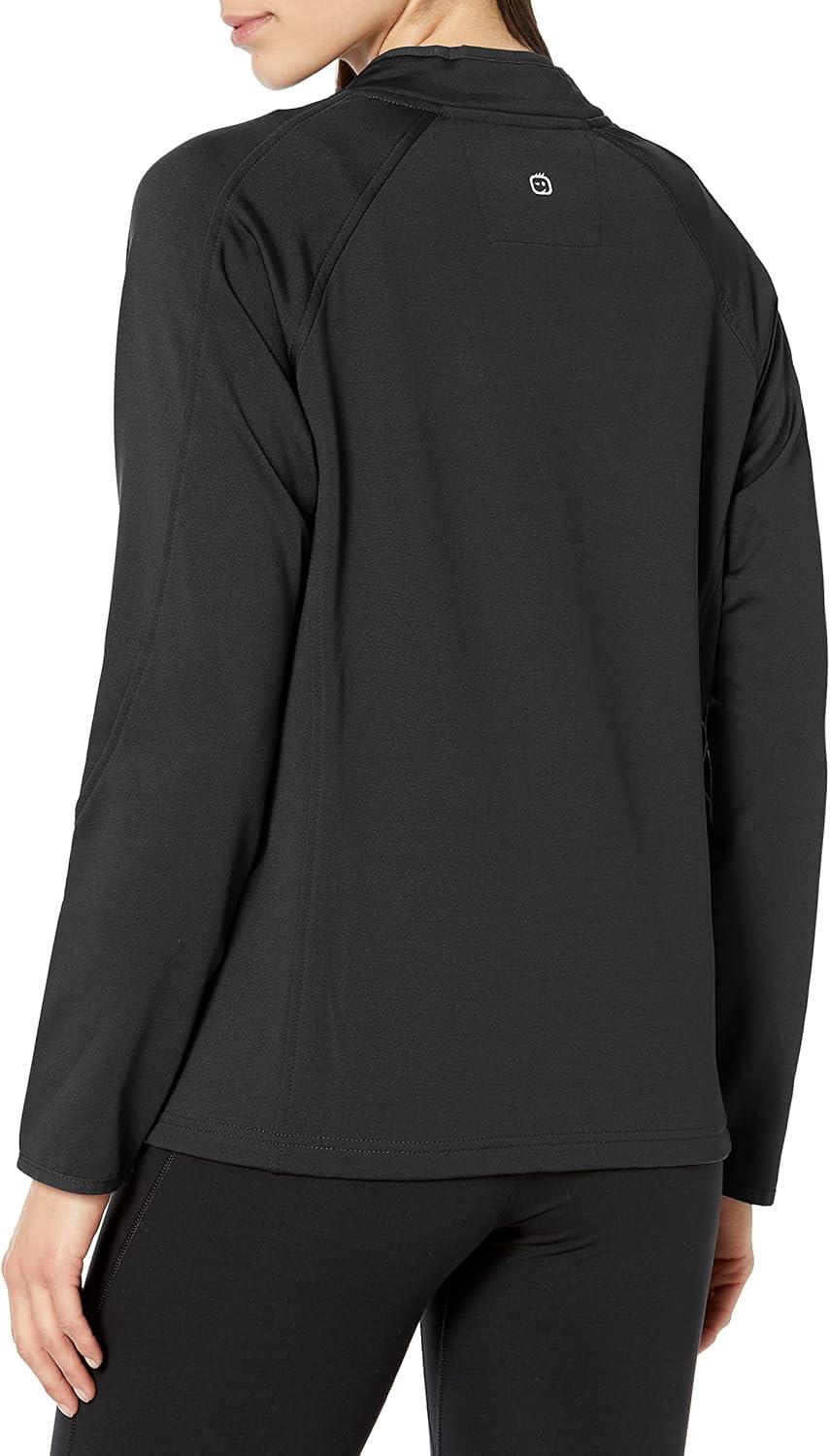 WonderWink womens Fleece Full-zip Jacket(Black)