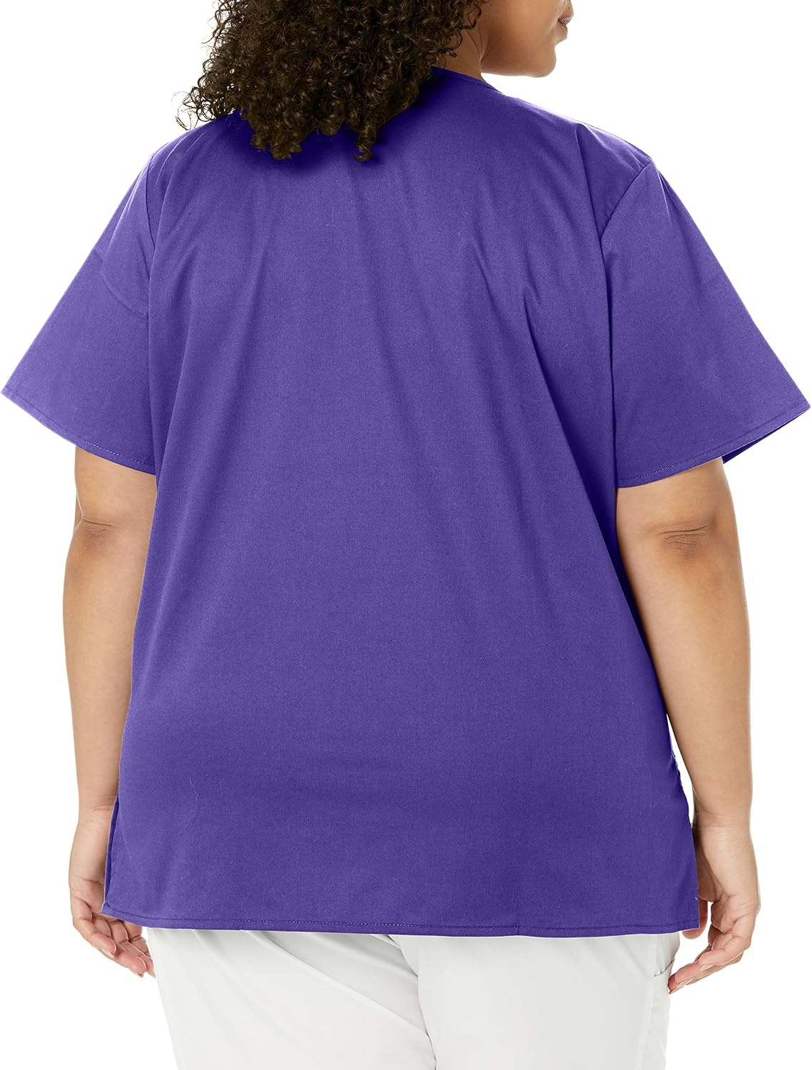 WINK WonderWORK Women’s Mock Wrap Scrub Top(Grape)