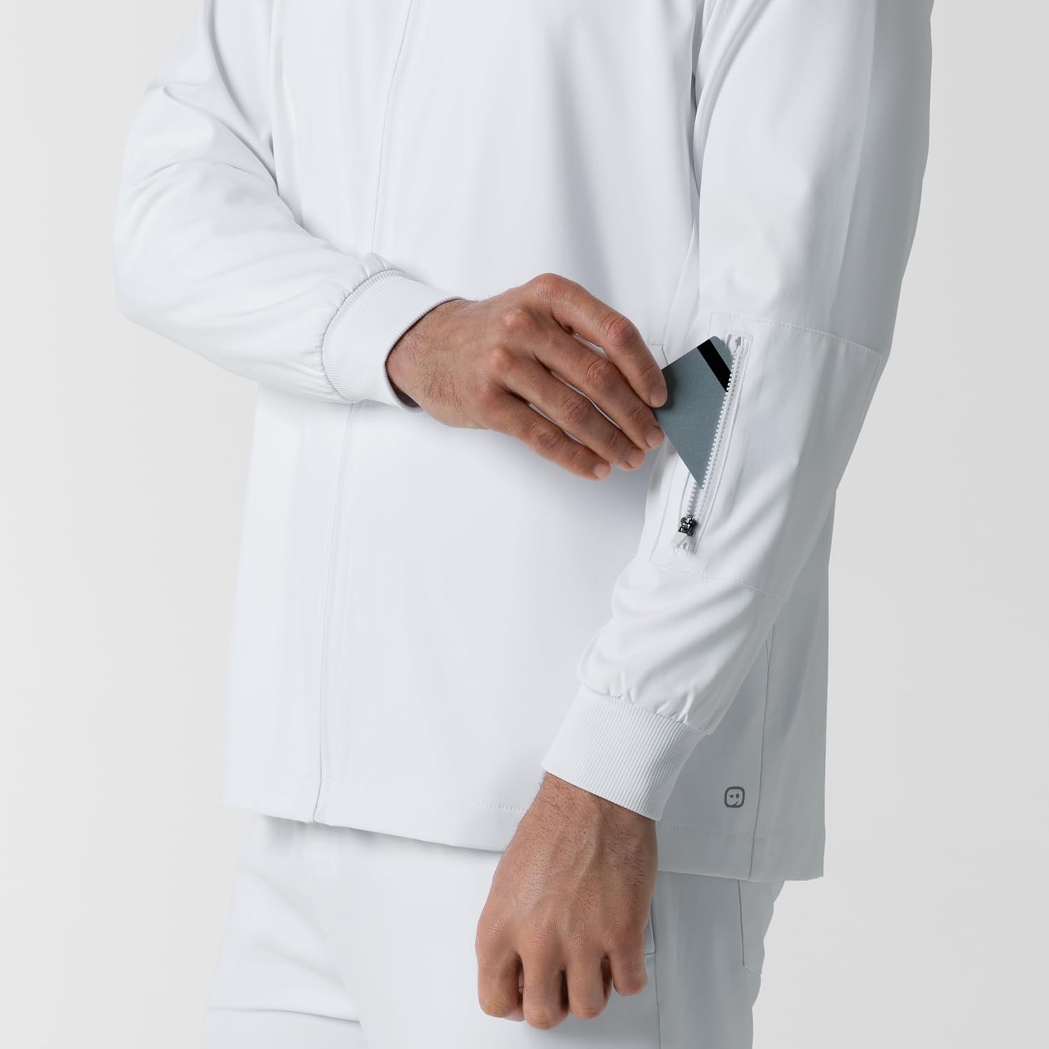 WINK Boundless Men’s Warm Up Scrub Jacket(White)