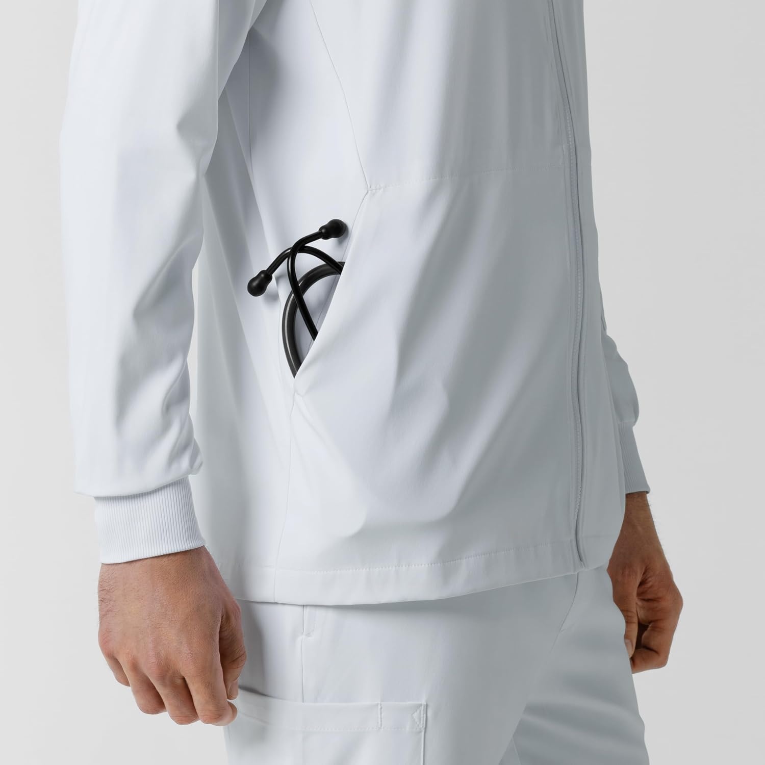 WINK Boundless Men’s Warm Up Scrub Jacket(White)