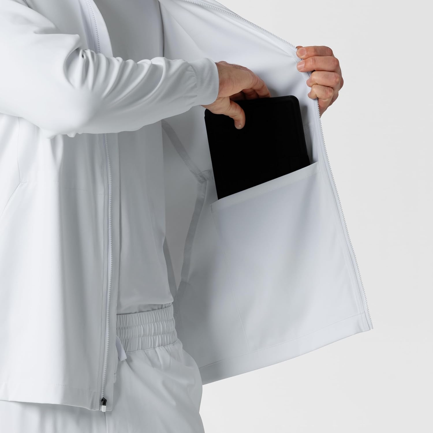 WINK Boundless Men’s Warm Up Scrub Jacket(White)