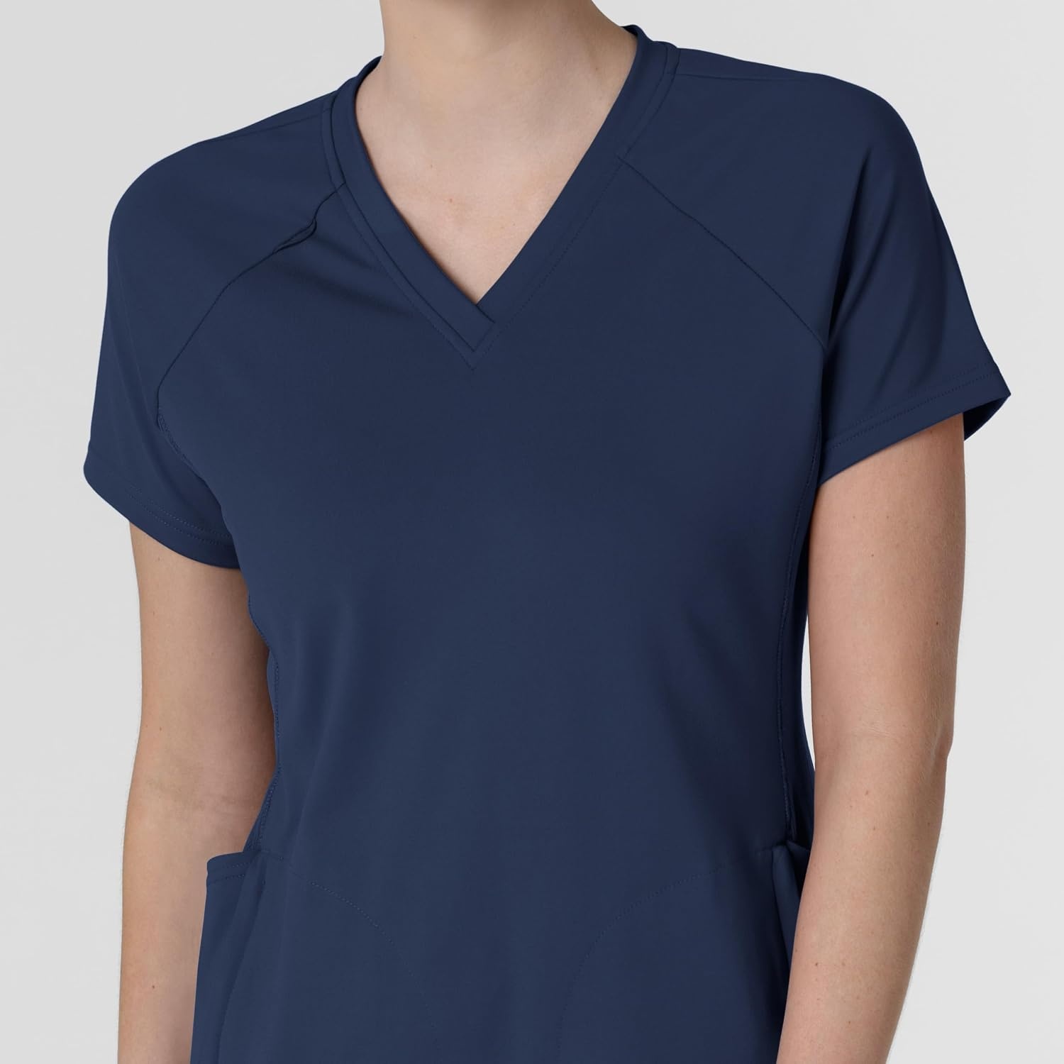 Wink Renew Women’s Flex-n-Reach V-Neck Raglan Scrub Top(Navy)