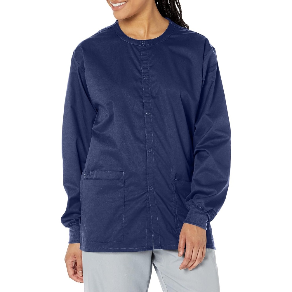 WonderWink Unisex Adult Unisex Snap Front Jacket(Navy)