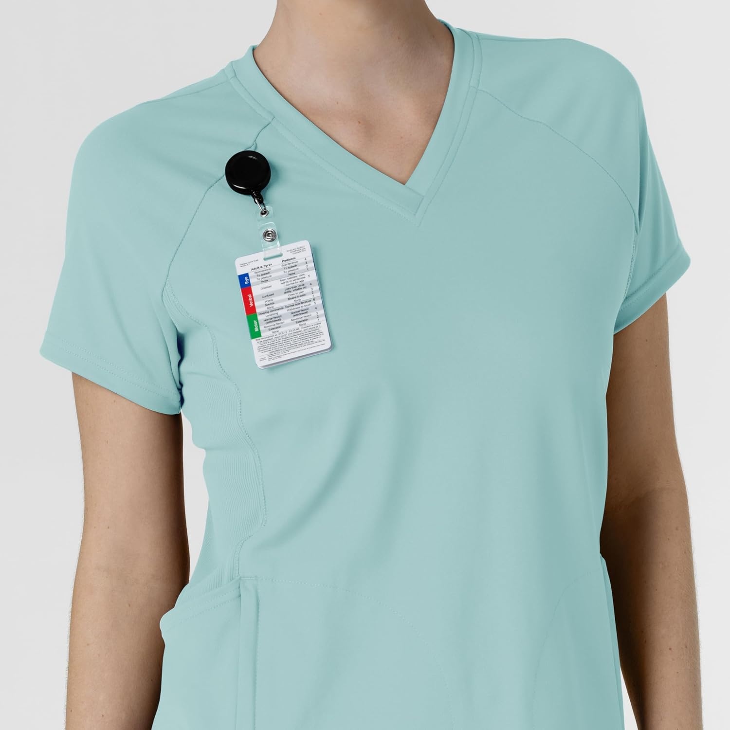 Wink Renew Women’s Flex-n-Reach V-Neck Raglan Scrub Top(Coastal Blue)