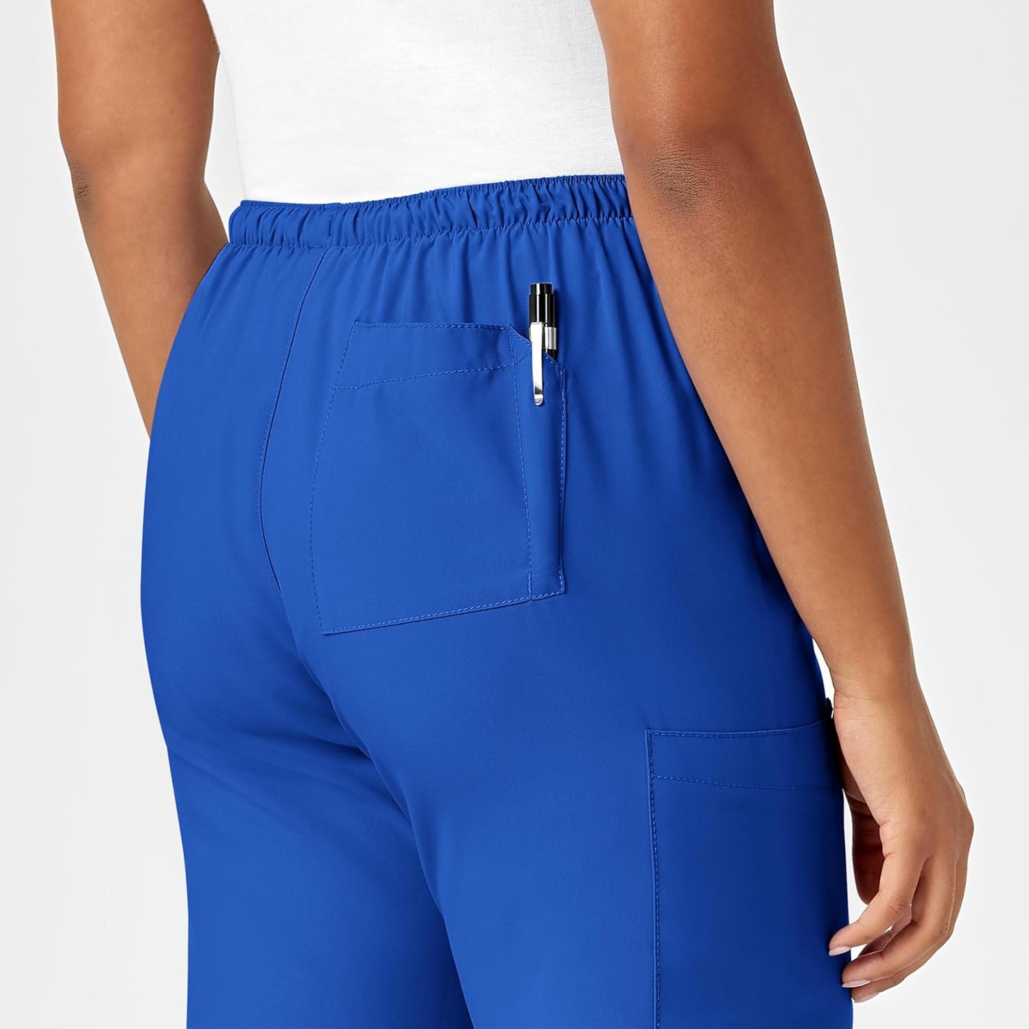 WonderWink W123 Women’s Basic V-Neck Scrub Top — Royal, X-Small Petite