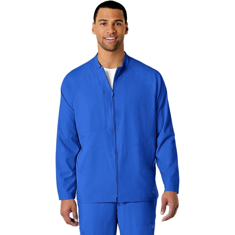 WINK W123 Men’s Zip Front Warm Up Jacket(Royal)