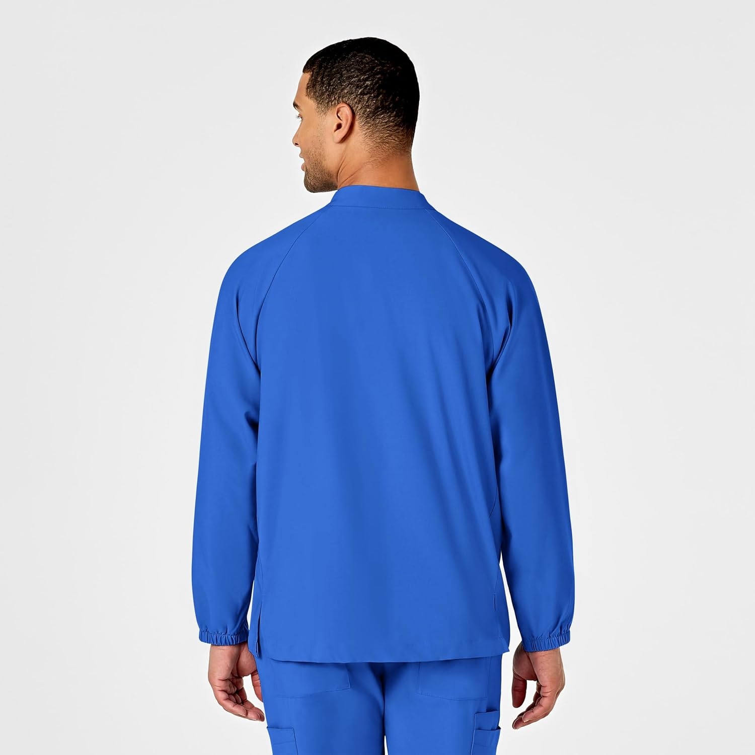 WINK W123 Men’s Zip Front Warm Up Jacket(Royal)