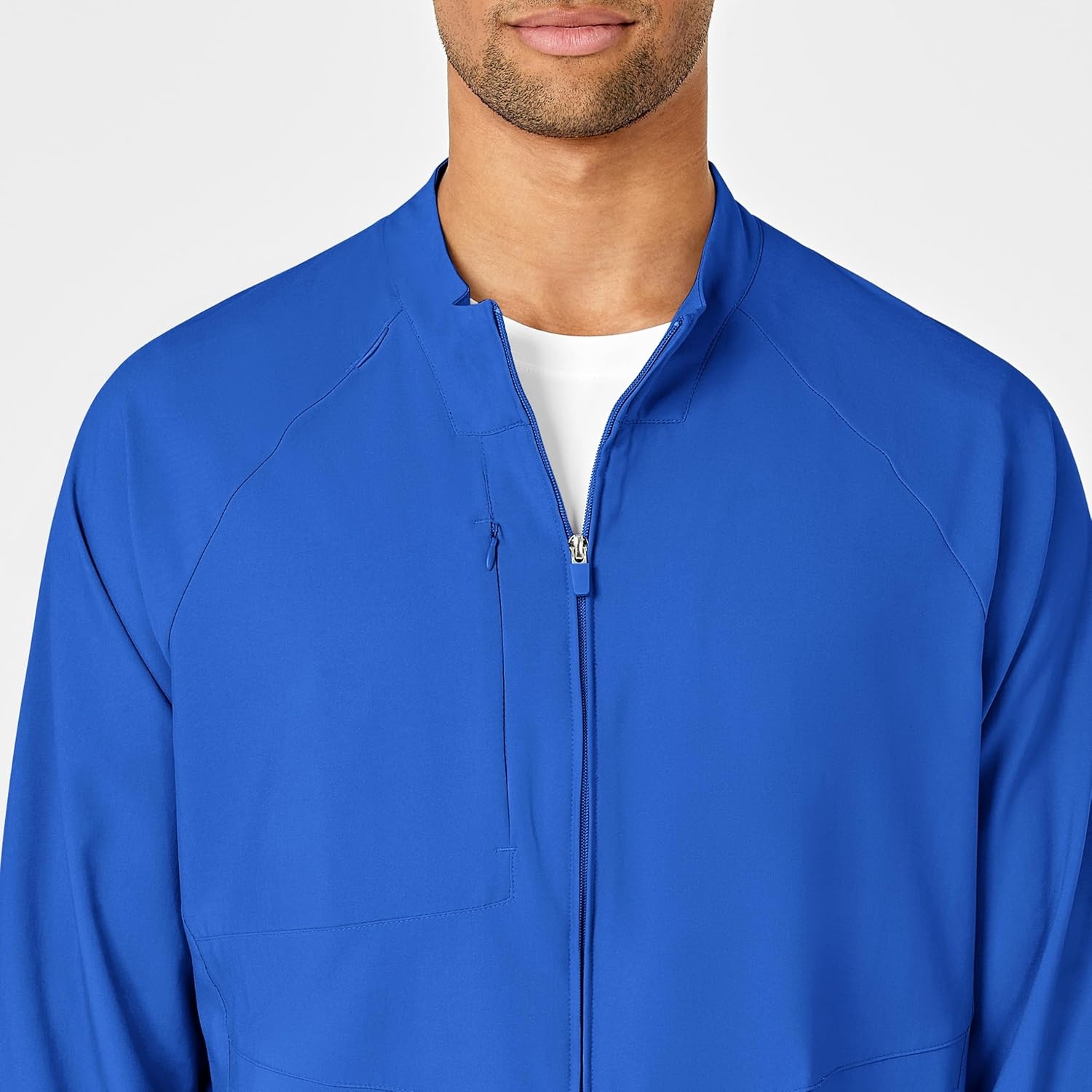 WINK W123 Men’s Zip Front Warm Up Jacket(Royal)