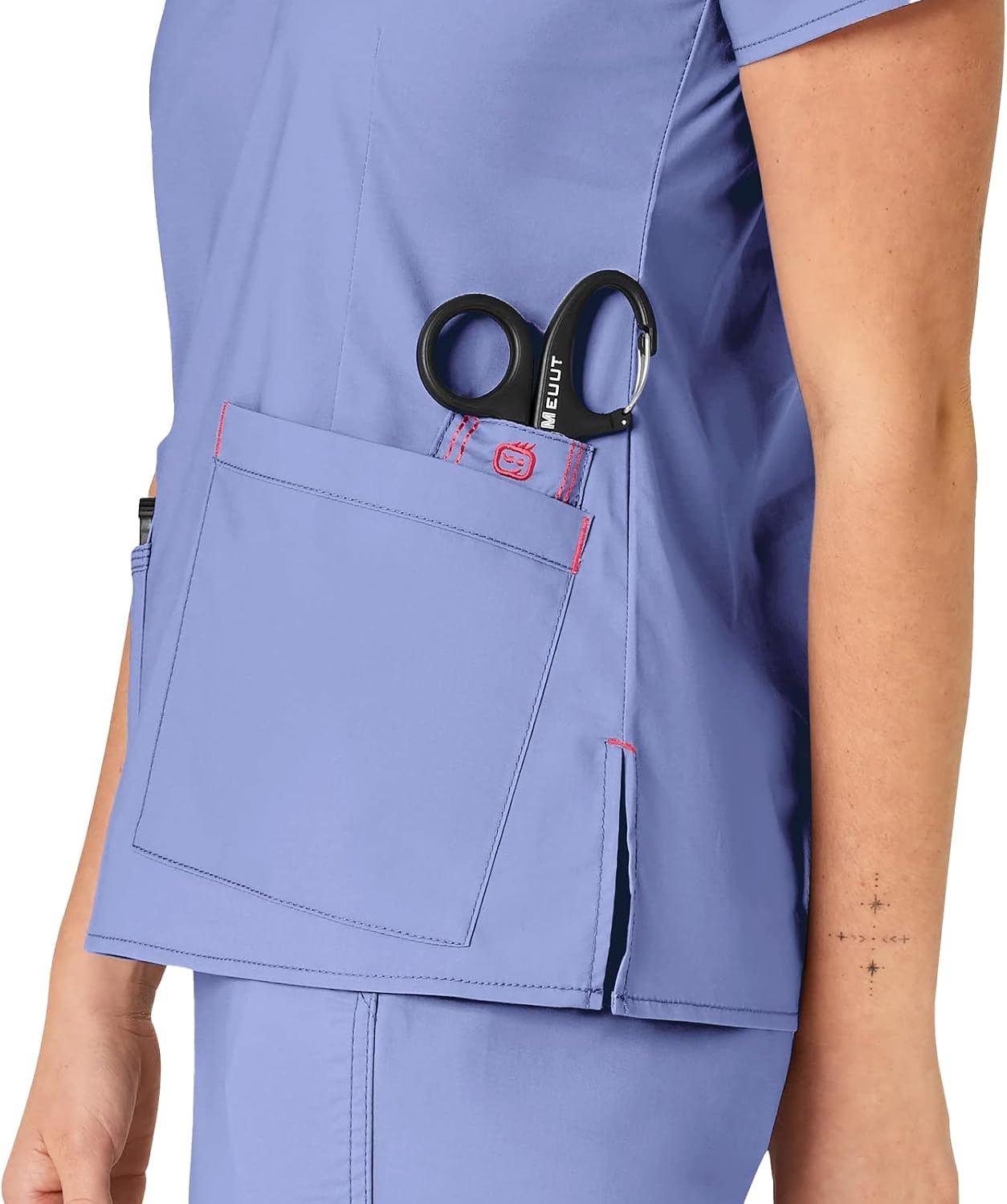 Wink WonderFLEX Women’s Verity V-Neck Scrub Top(Ceil Blue)