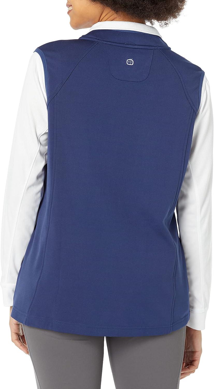 WonderWink Womens Fleece Full Zip Vest(Navy)