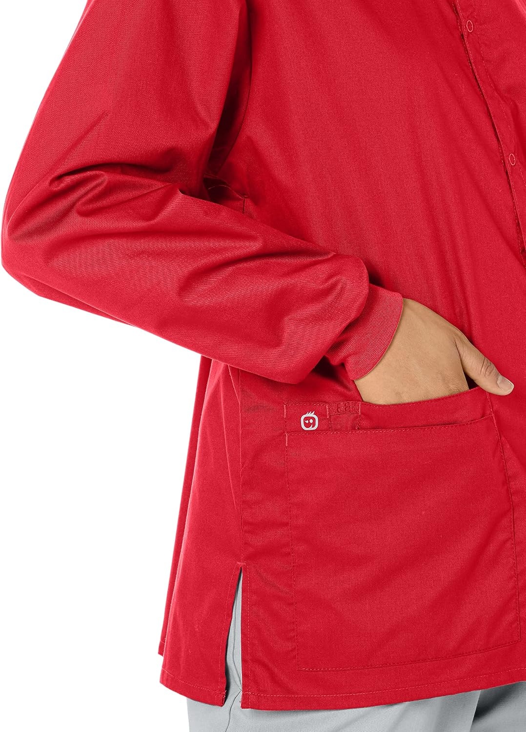 WonderWink Unisex Adult Unisex Snap Front Jacket(Red)