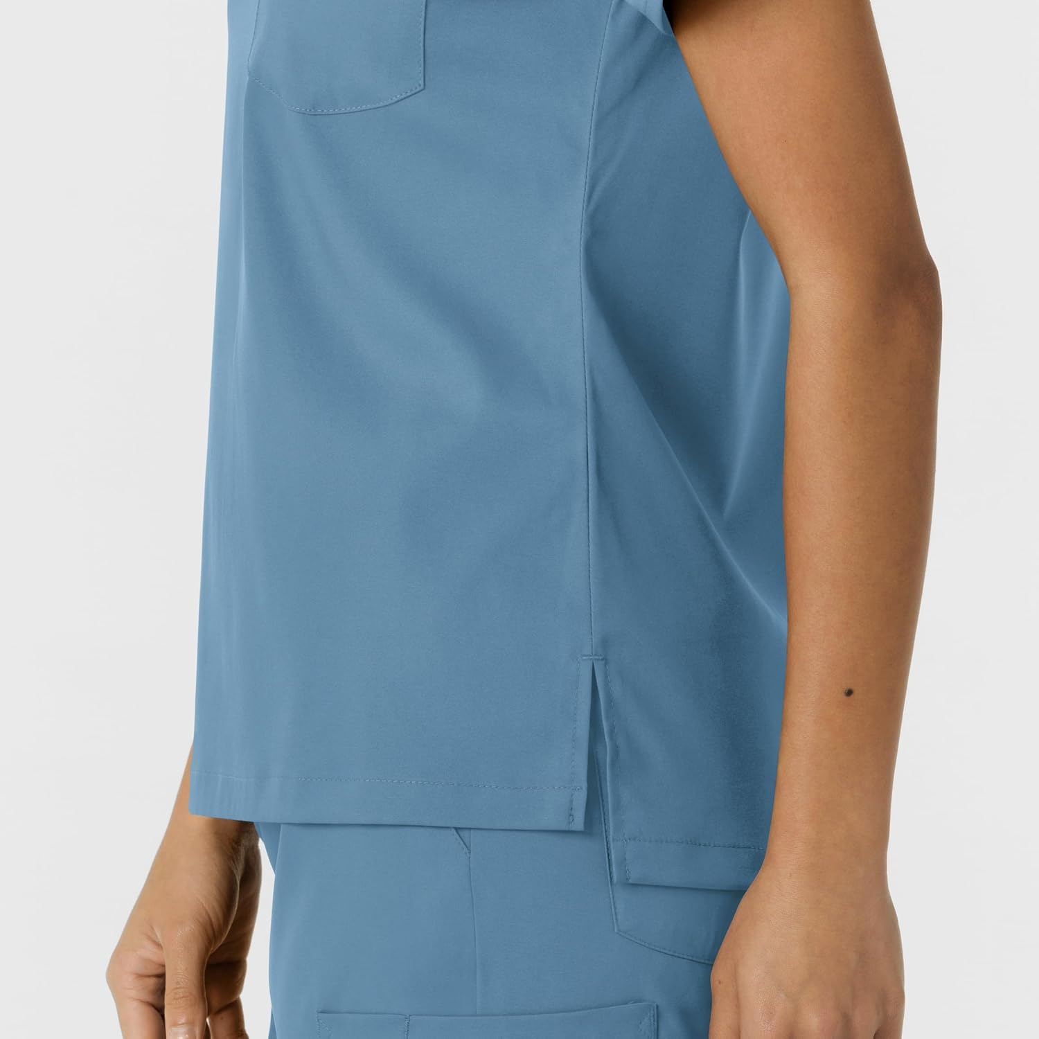 Wink Scrubs for Women, Boundless, Classic Tee with 1 Pocket(Pacific Blue)