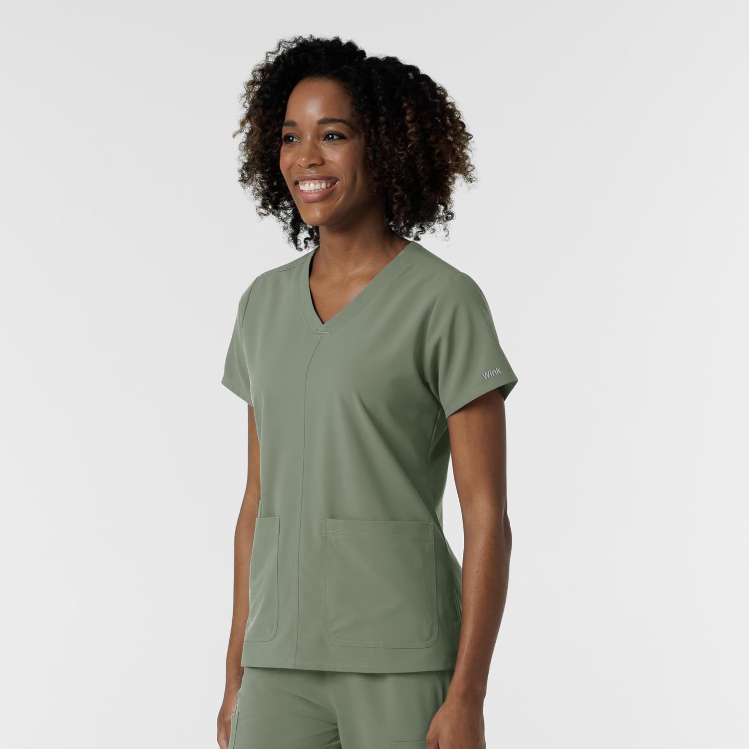 WonderWink Women’s Women’s V-Neck Scrub Top(Sage)