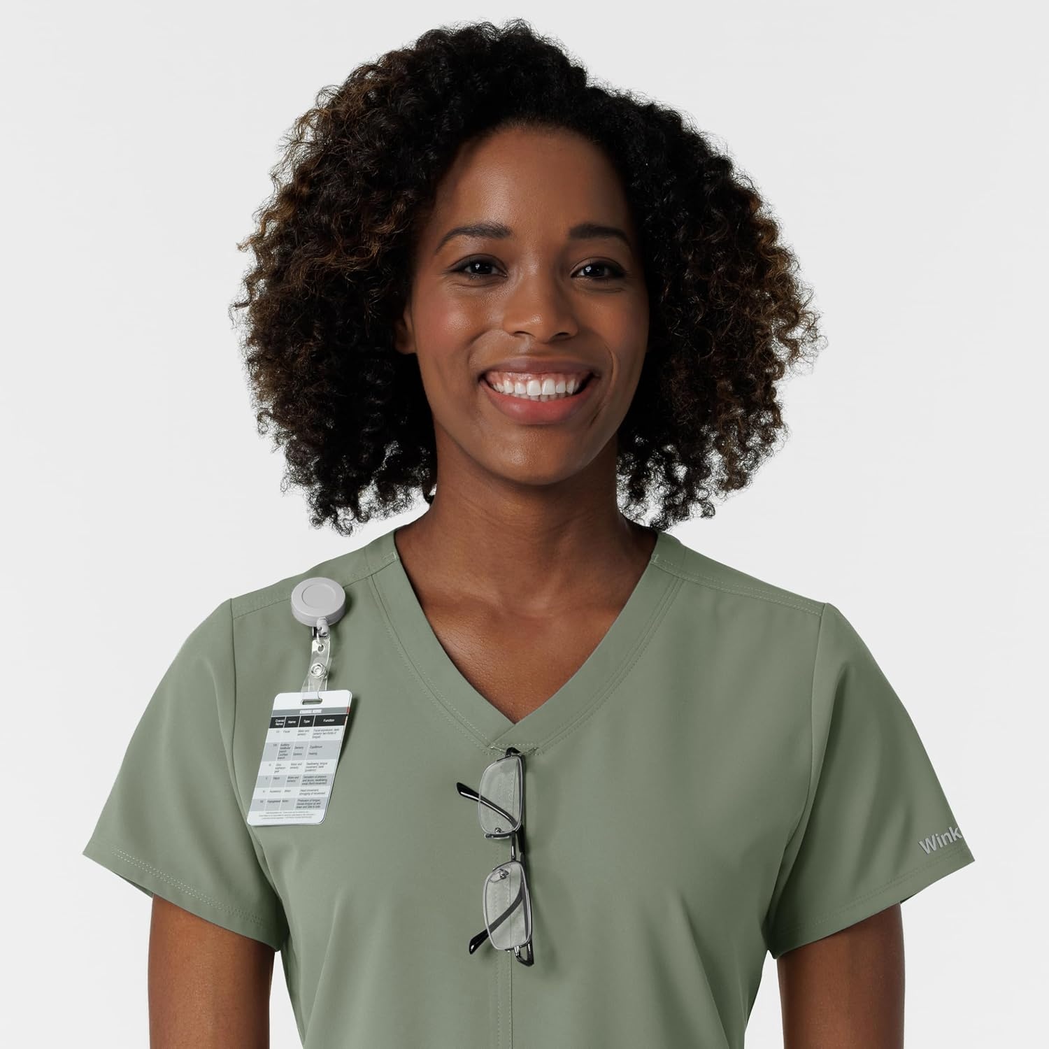 WonderWink Women’s Women’s V-Neck Scrub Top(Sage)