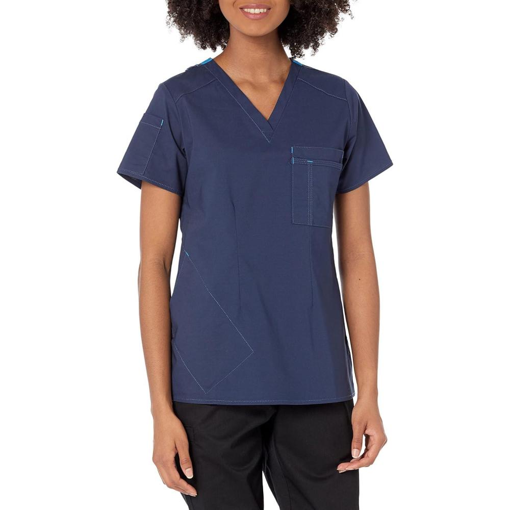 WonderWink Womens Women’s Joy V-nk Tuck-in TWomen’s Joy V-Nk Tuck-in T(Navy)