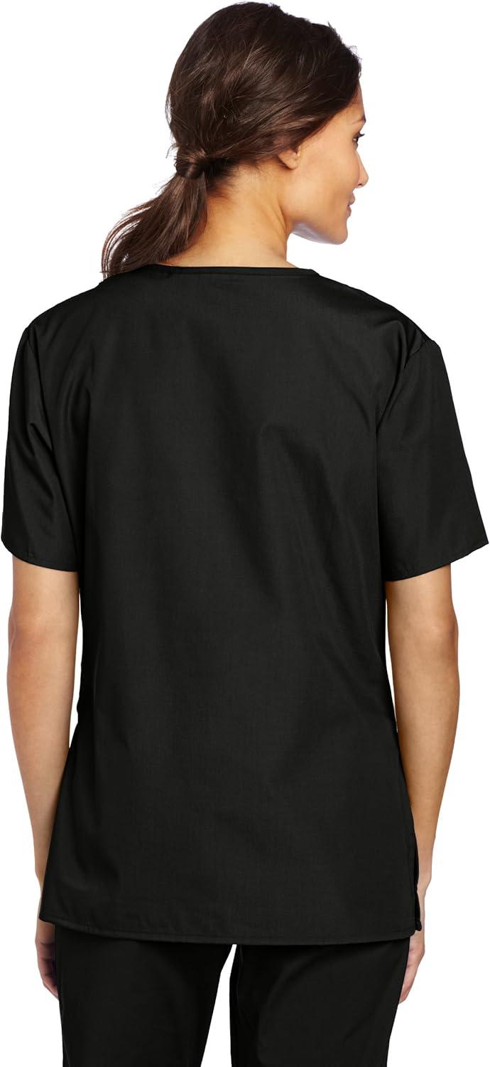 WonderWink womens Origins Bravo V-neck Top medical scrubs shirts, Black, XX-Large US