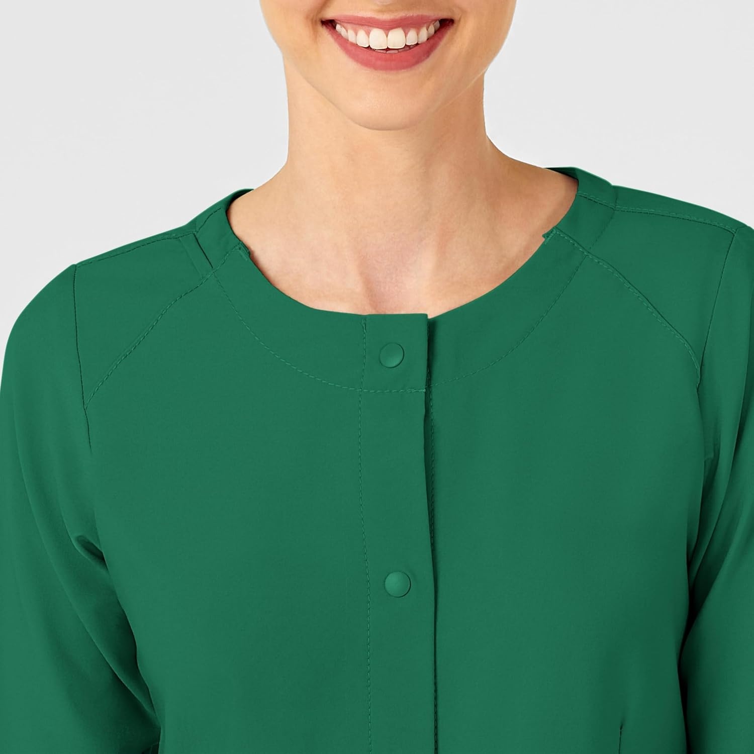 Wink W123 Women’s Crew Neck Warm Up Jacket(Hunter)