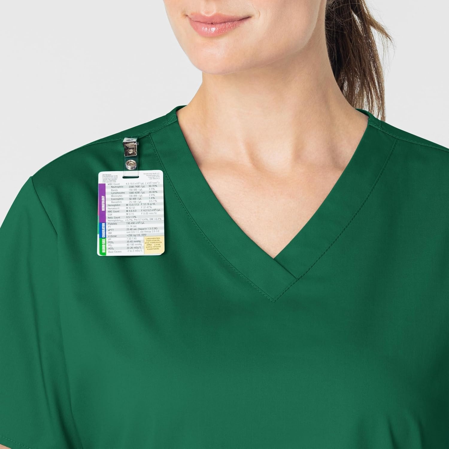 WonderWink Women’s Women’s V-Neck Scrub Top(Hunter)
