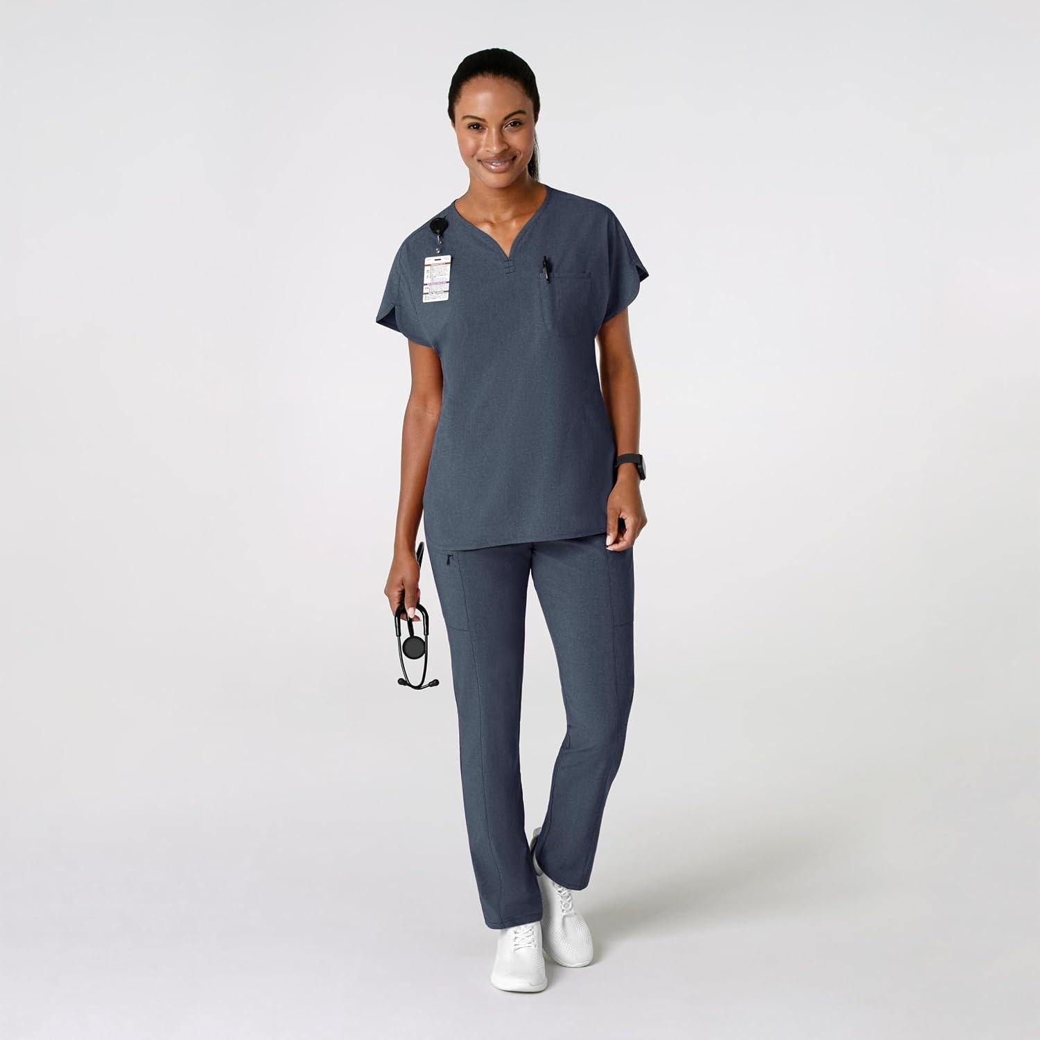 Wink Renew Women’s Dolman Scrub Top(Navy Heather)