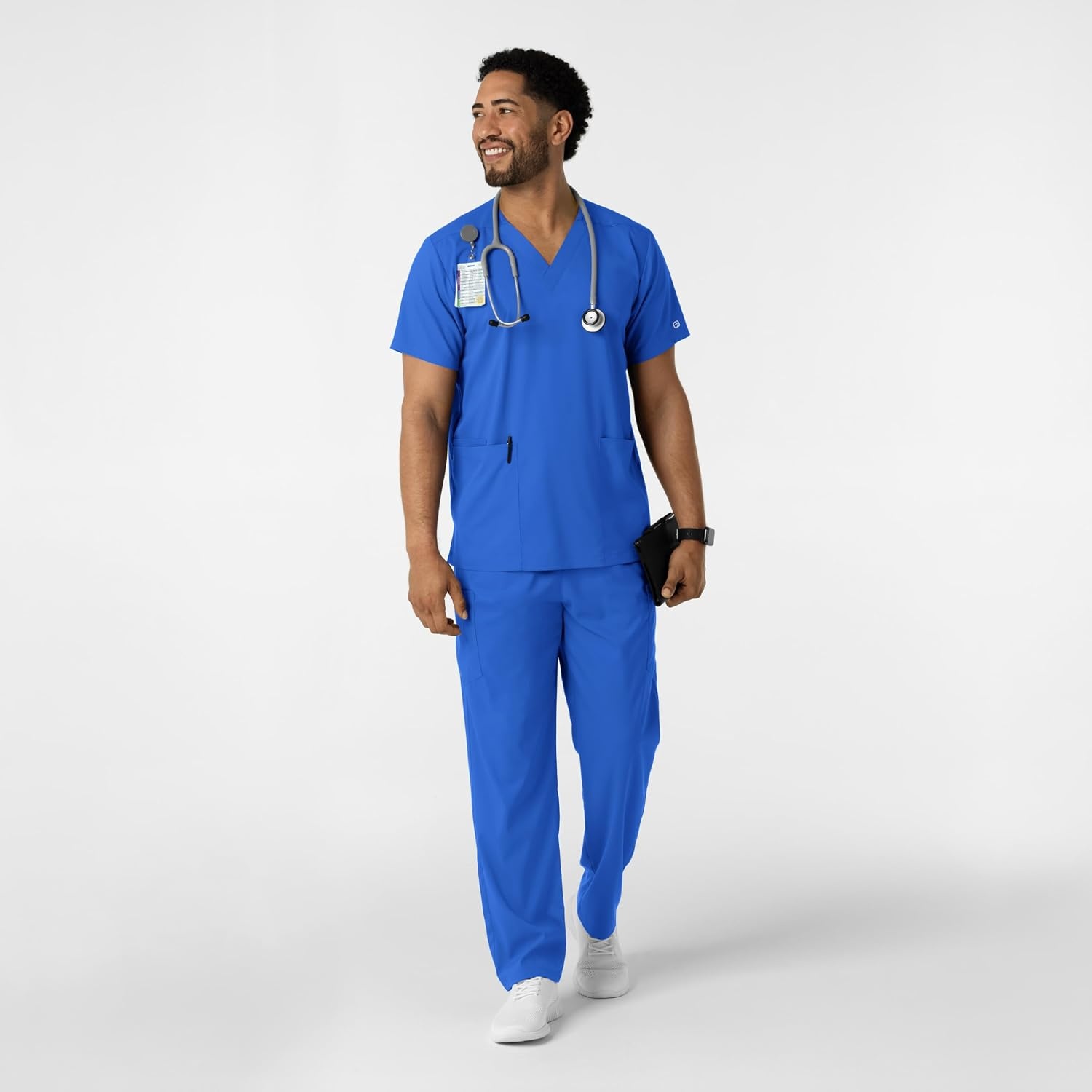 Wink Boundless Unisex V-Neck Scrub Top(Royal)
